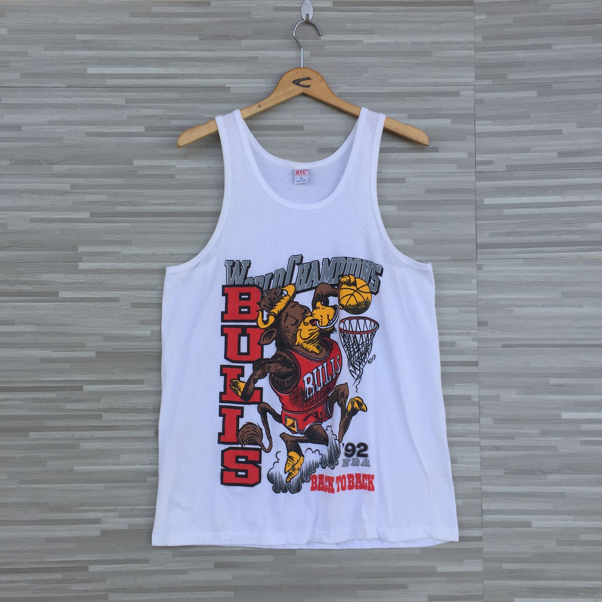 Vintage 90s Chicago Bulls Back To Back World Champions 1992 Final 