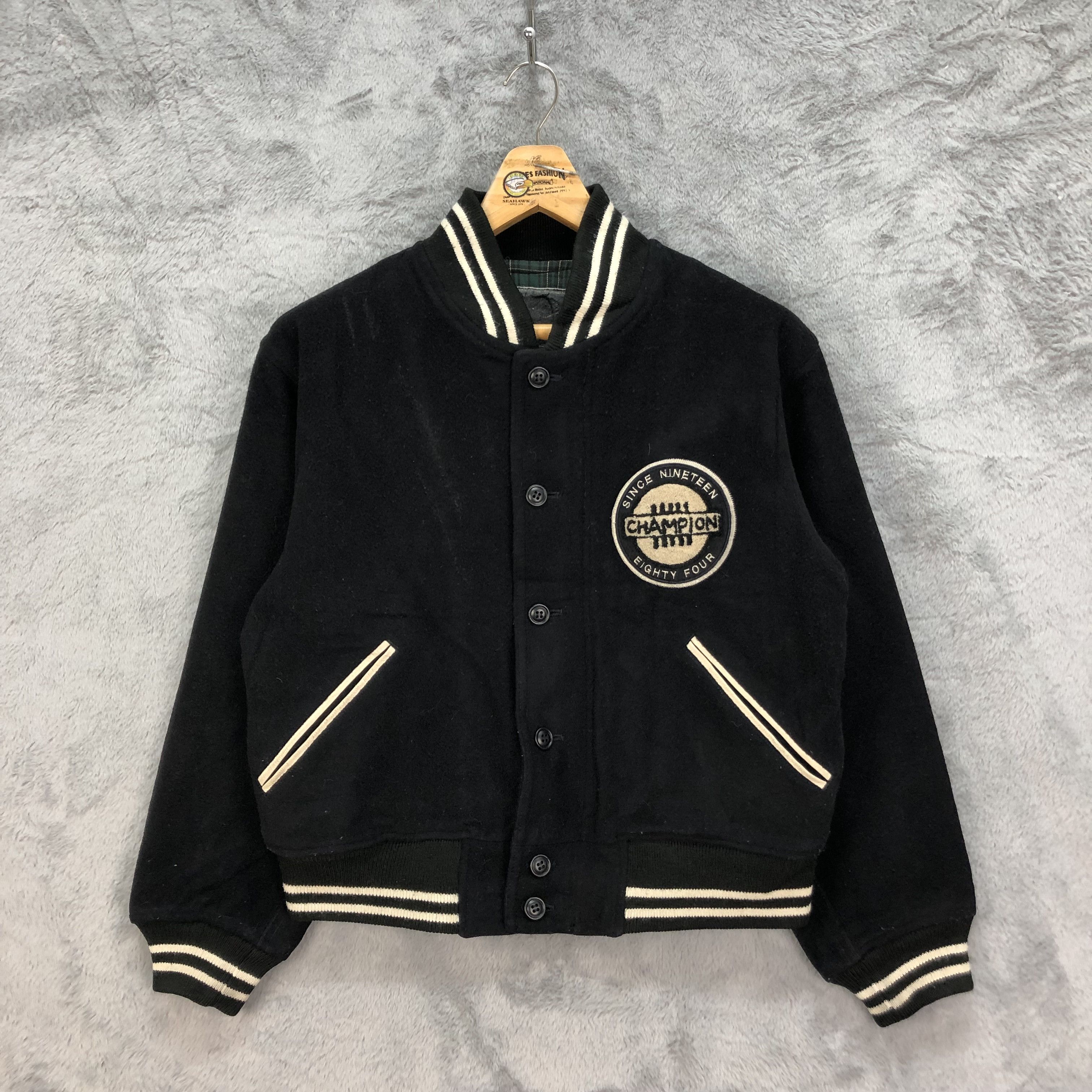 BIGI JUST BIGI Lambs Wool Varsity Jacket #4915-27 Size US M / EU 48-50 / 2 - 3 Thumbnail