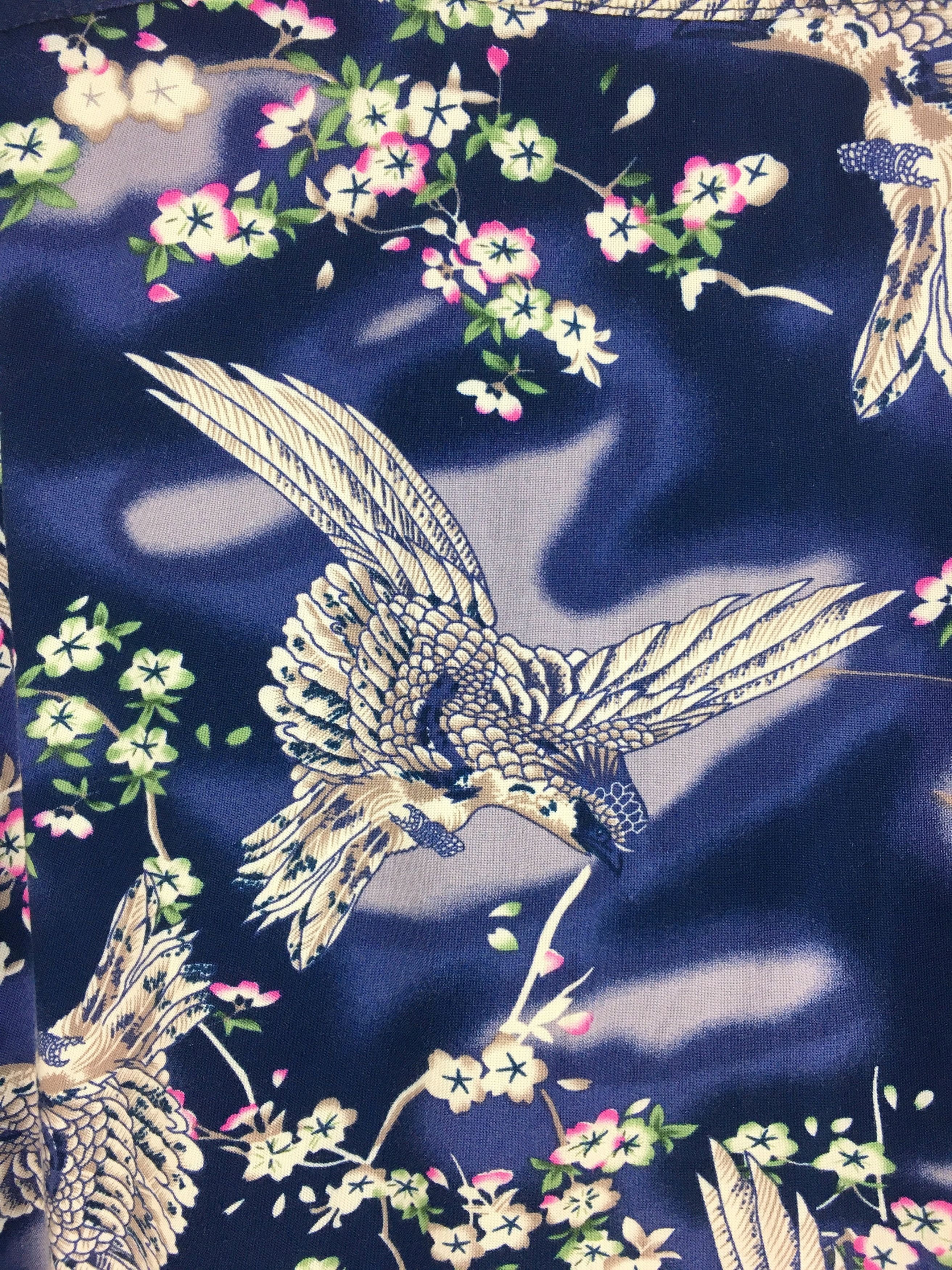 Japanese Brand Vintage Japanese Hawaiian Bird Blossom Shirt Size US XL / EU 56 / 4 - 8 Thumbnail