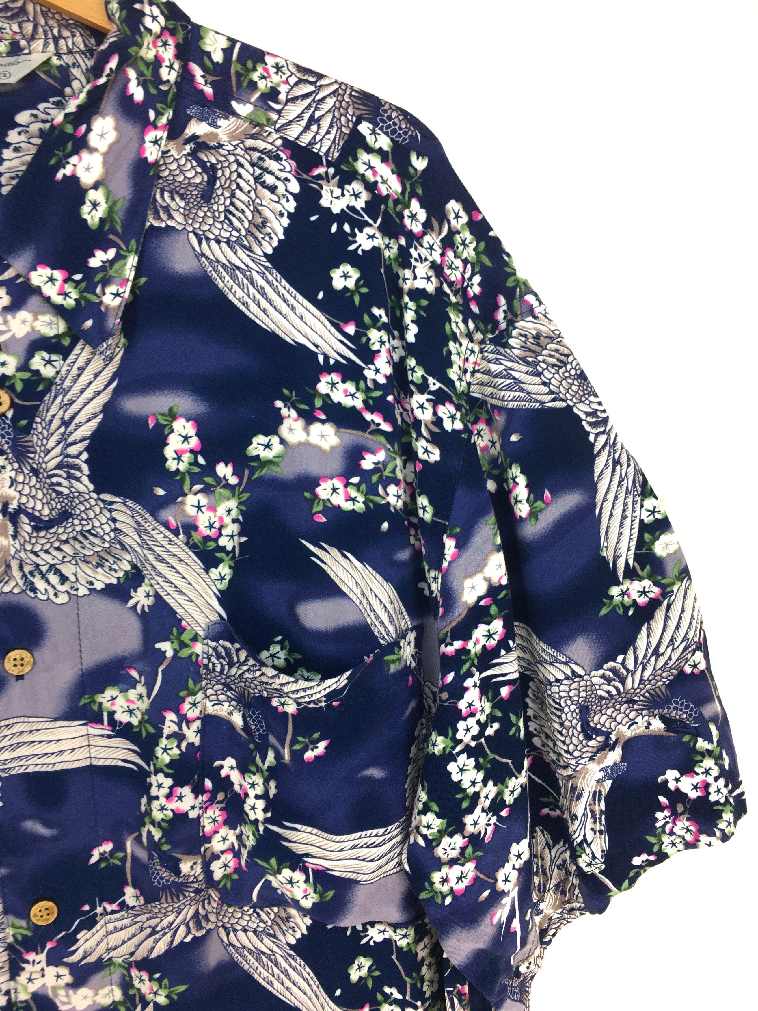 Japanese Brand Vintage Japanese Hawaiian Bird Blossom Shirt Size US XL / EU 56 / 4 - 3 Thumbnail