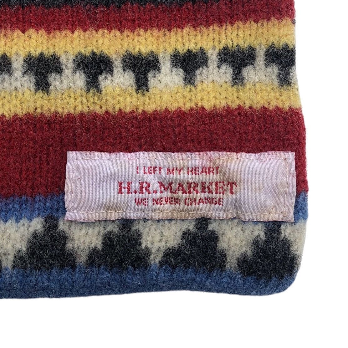 Blue Blue Japan 🔥H.R.MARKET Cashmere Multicolour Striped Scar Size ONE SIZE - 5 Thumbnail