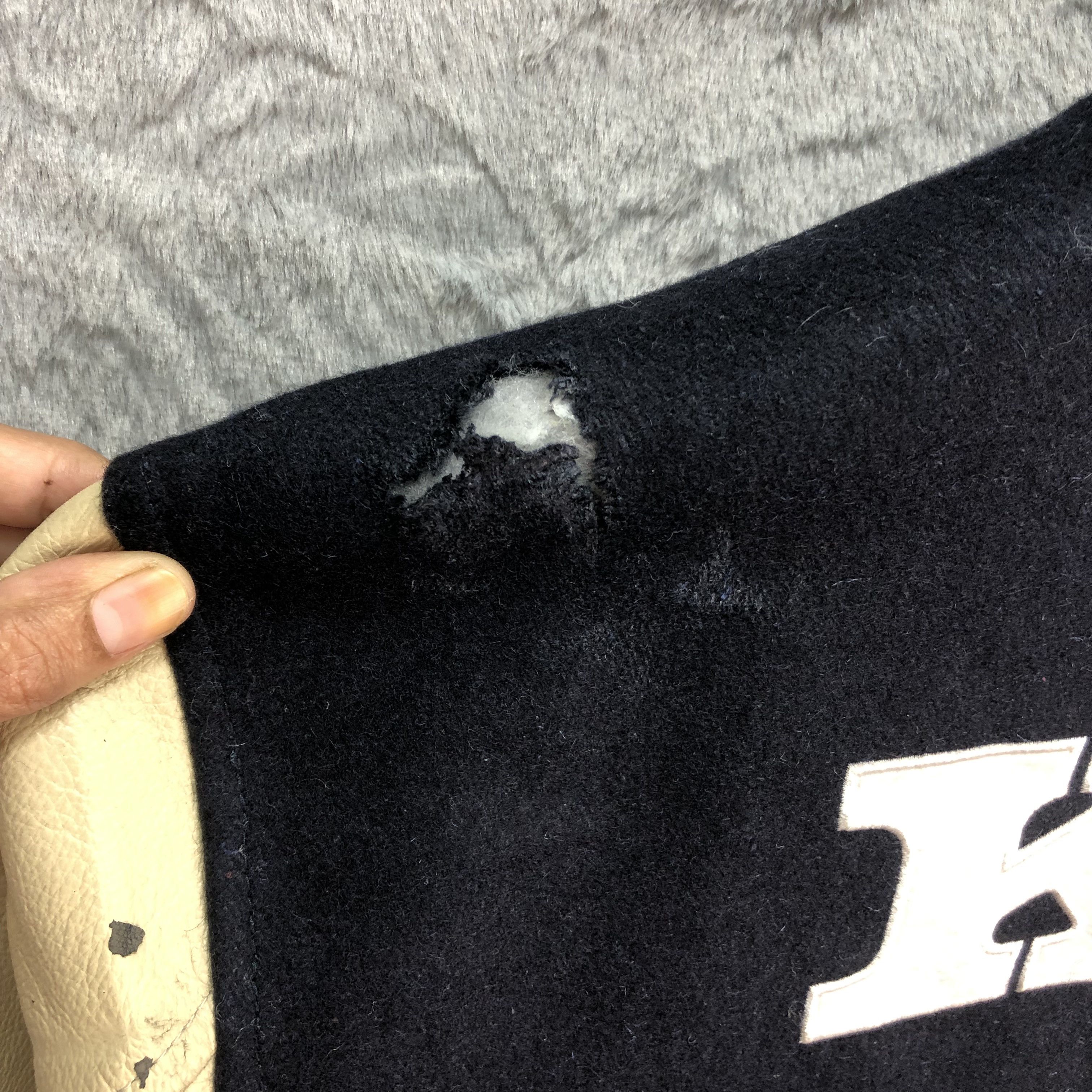 Japanese Brand KENT Big Logo Wool Leather Varsity Jacket #4889-31 Size US XL / EU 56 / 4 - 16 Thumbnail