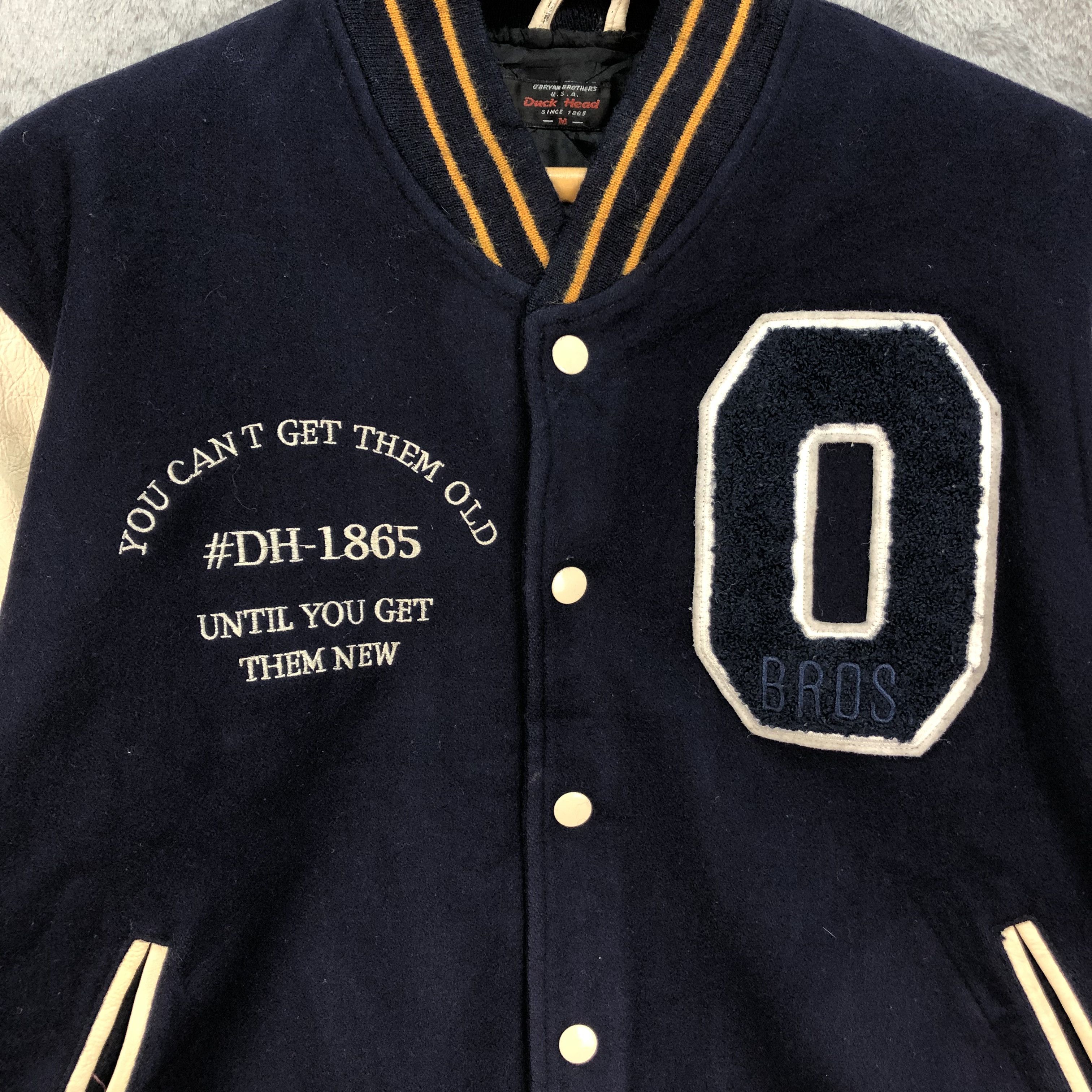 Duck Head O'BRYAN BROS Duck Head Wool Leather Varsity Jacket #4911-27 Size US M / EU 48-50 / 2 - 3 Thumbnail