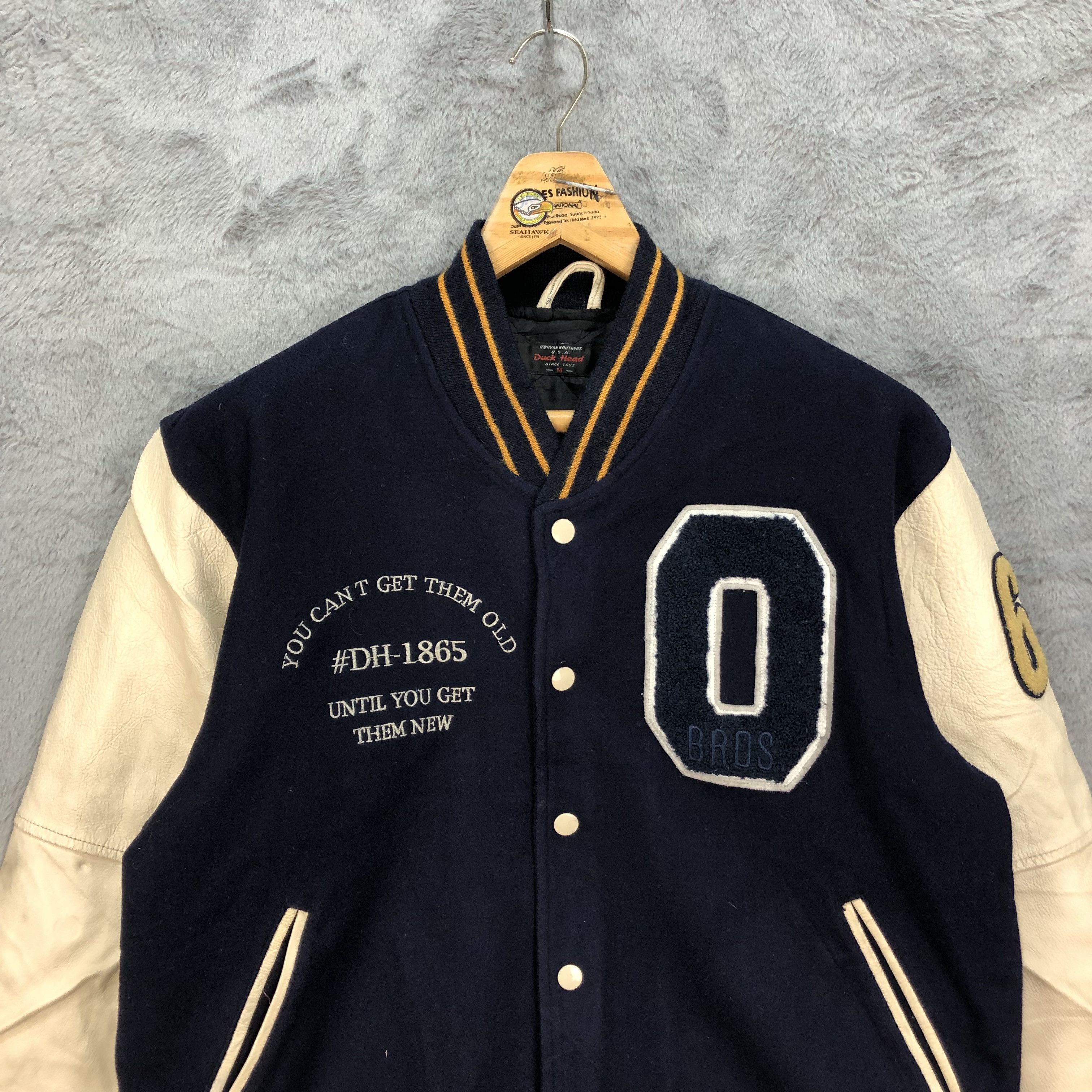 Duck Head O'BRYAN BROS Duck Head Wool Leather Varsity Jacket #4911-27 Size US M / EU 48-50 / 2 - 2 Thumbnail