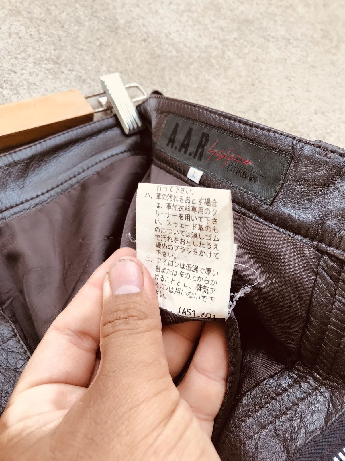 Designer × Yohji Yamamoto RARE TOKYO FASHION AAR YOHJI YAMAMOTO LEATHER PANTS Size US 30 / EU 46 - 14 Thumbnail