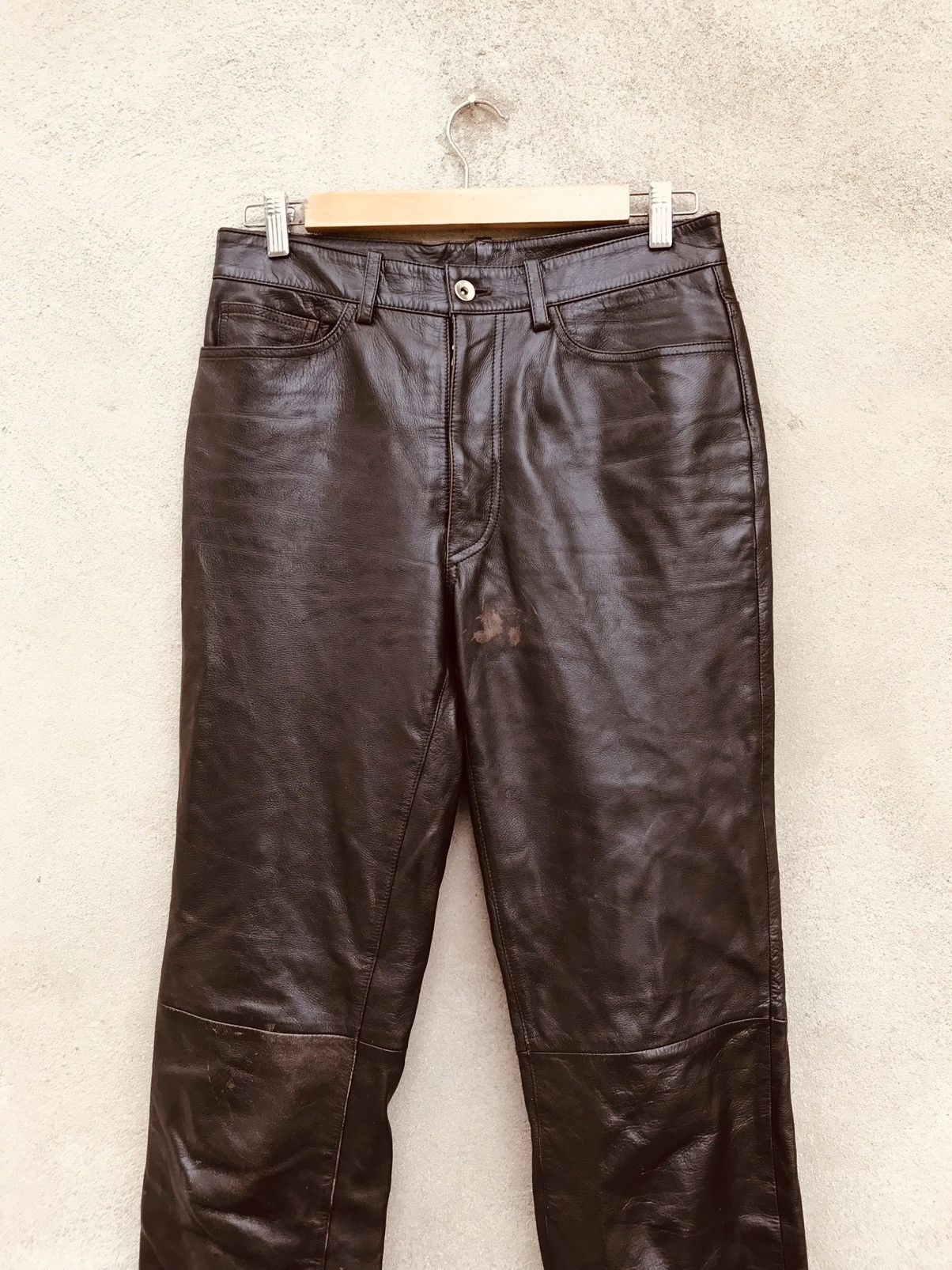 Designer × Yohji Yamamoto RARE TOKYO FASHION AAR YOHJI YAMAMOTO LEATHER PANTS Size US 30 / EU 46 - 8 Thumbnail