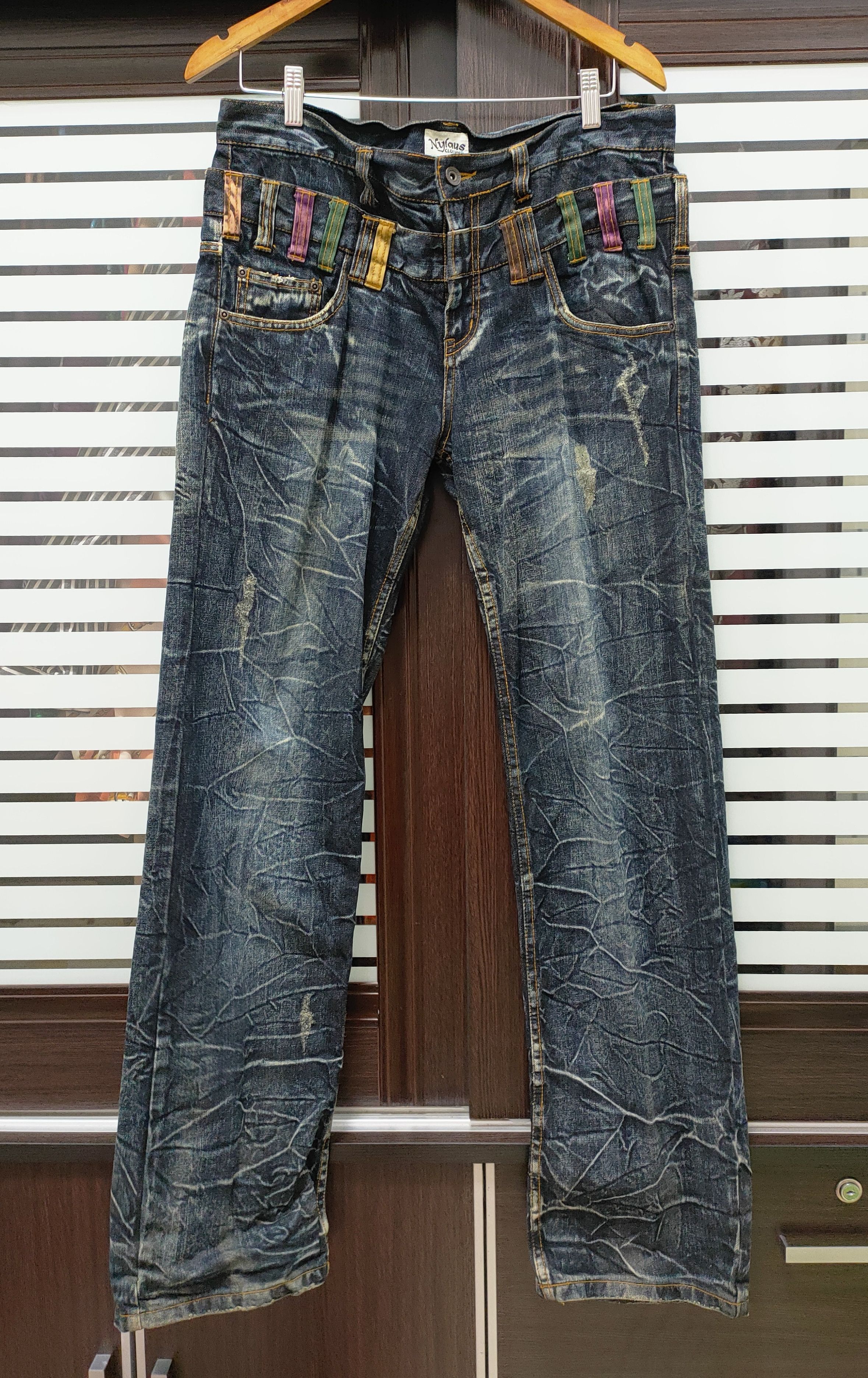 Japanese Brand 🔥Flared🔥Nylous Clothing Double Waist🔥 Size US 35 - 2 Thumbnail