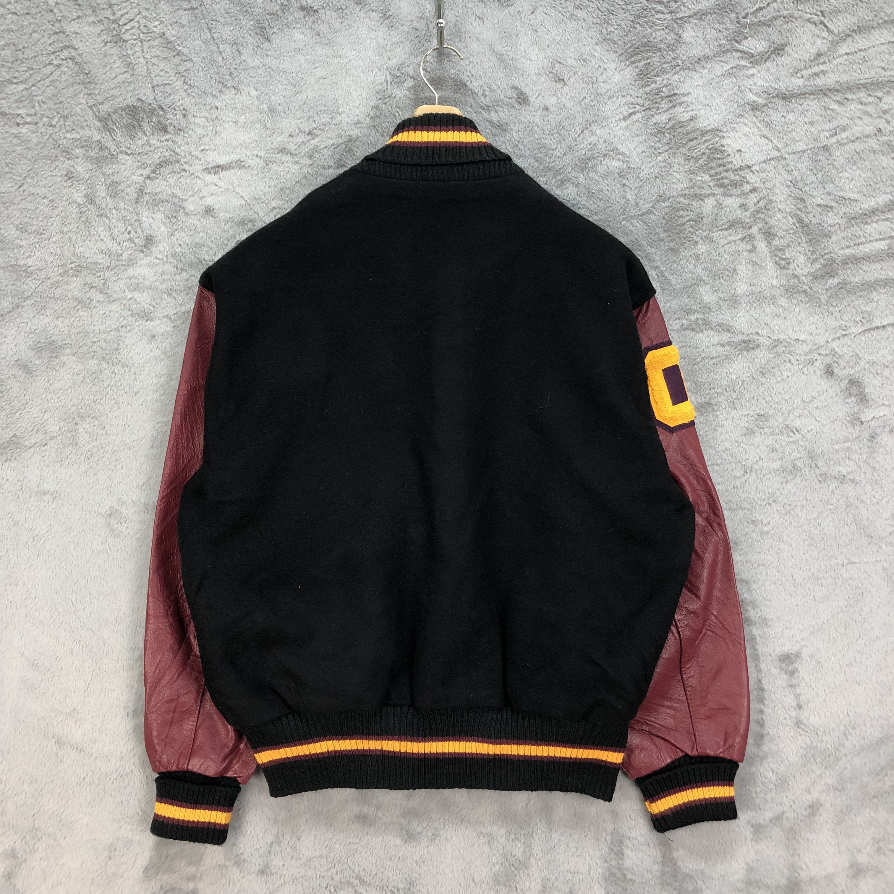 Delong Vintage DeLONG 09 Wool Leather Varsity Jackets #4824-172 Size US L / EU 52-54 / 3 - 11 Thumbnail