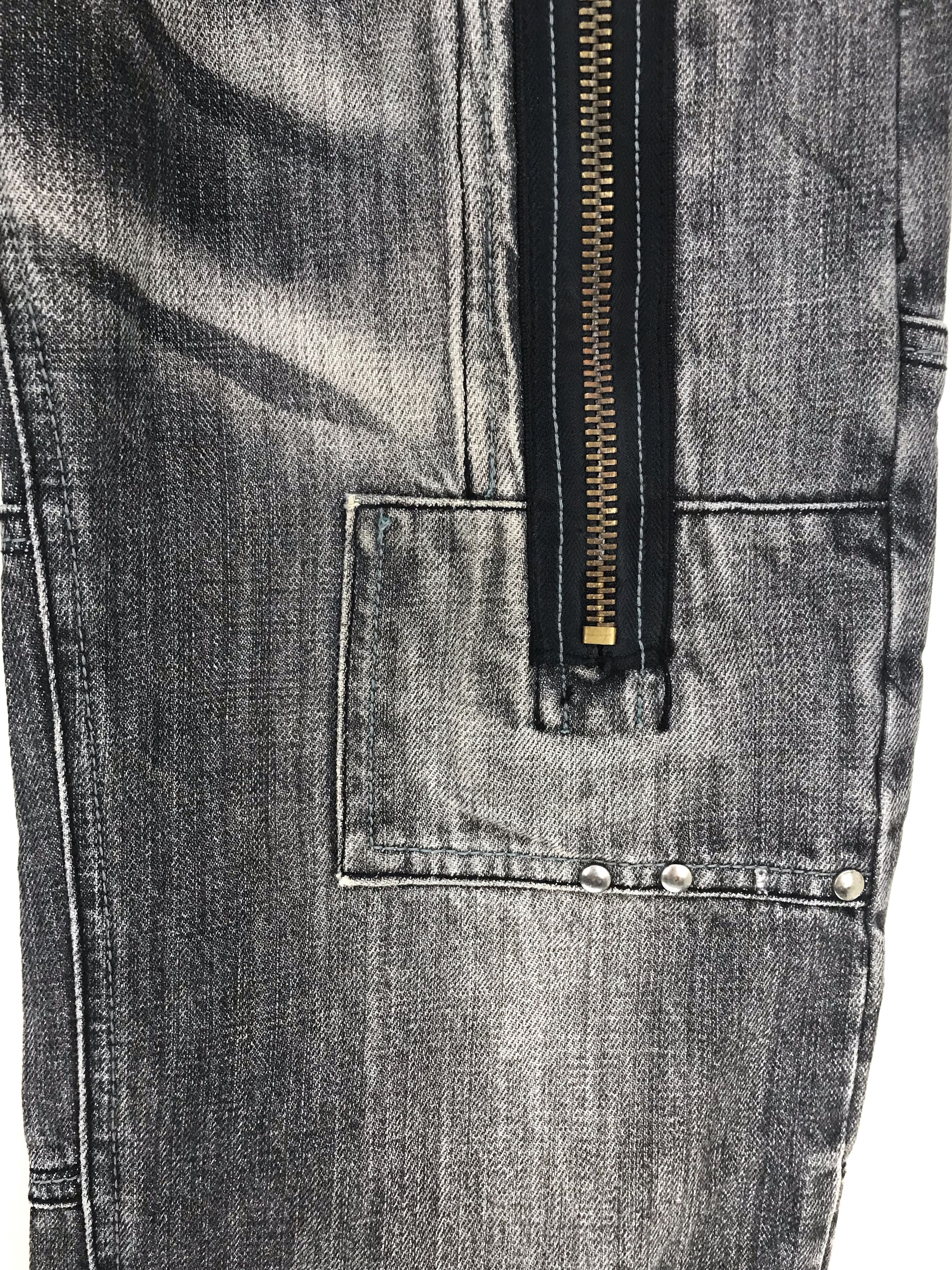 Hysteric Glamour × Undercover Japanese Brand Zippers Patchwork Grunge Kurt Cobain Jeans Size US 34 / EU 50 - 8 Thumbnail