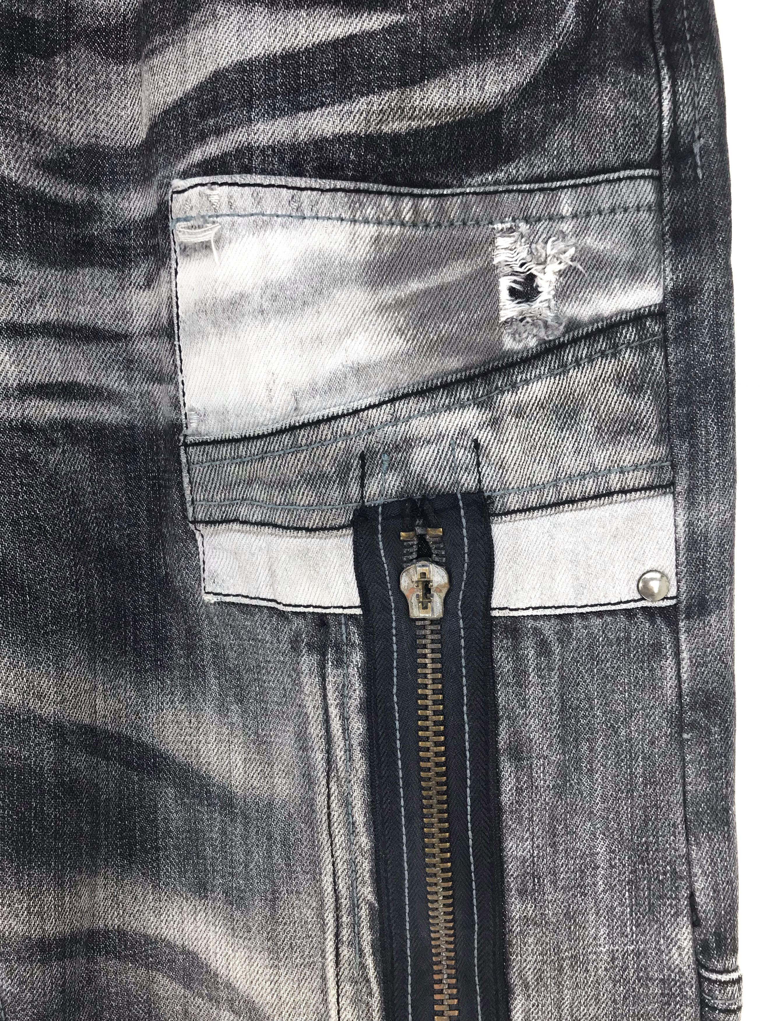 Hysteric Glamour × Undercover Japanese Brand Zippers Patchwork Grunge Kurt Cobain Jeans Size US 34 / EU 50 - 6 Thumbnail