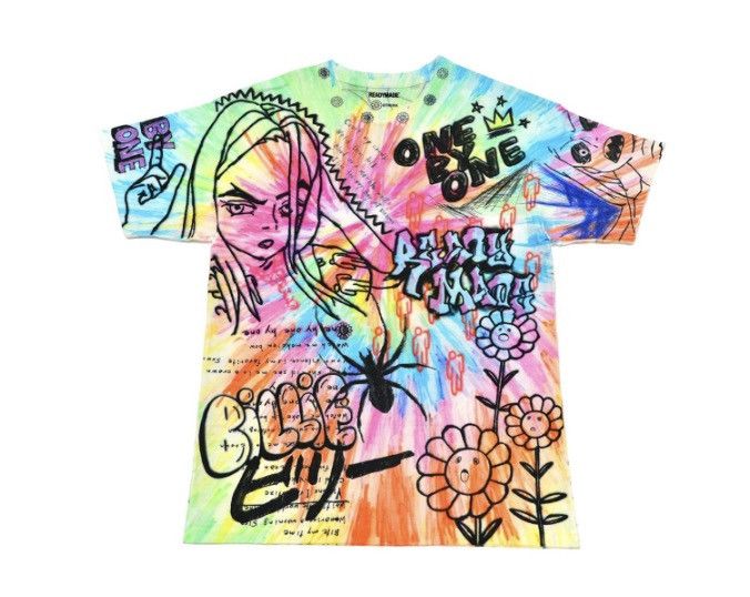 READYMADE Readymade Takashi Murakami Billie Ellish Graffiti tee | Grailed