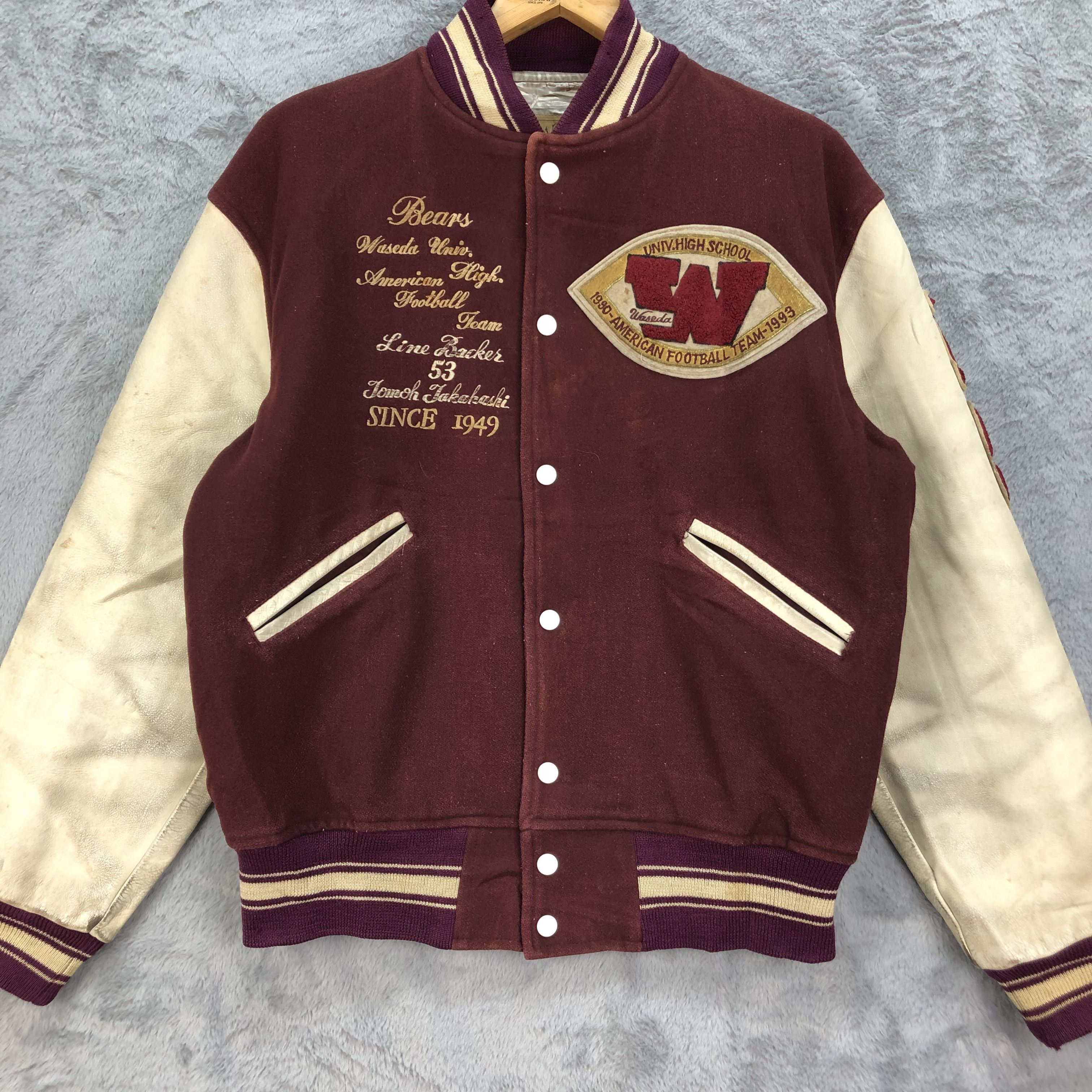 Other Waseda Bears American Football Team Varsity Jacket #4788-169 Size US L / EU 52-54 / 3 - 8 Thumbnail