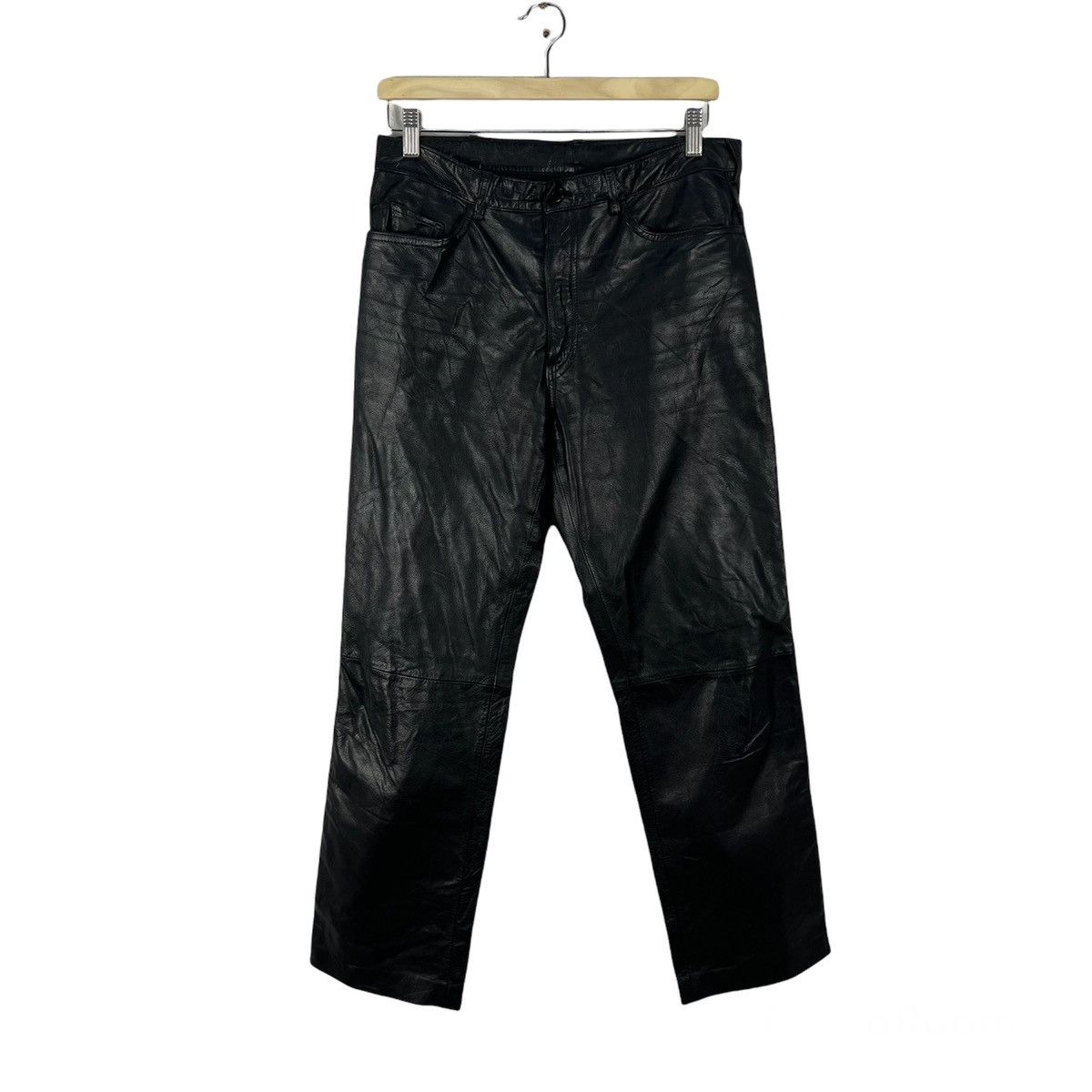 VINTAGE SOFT LEATHER PARACHUTE BIKER PANTS VOLCANO