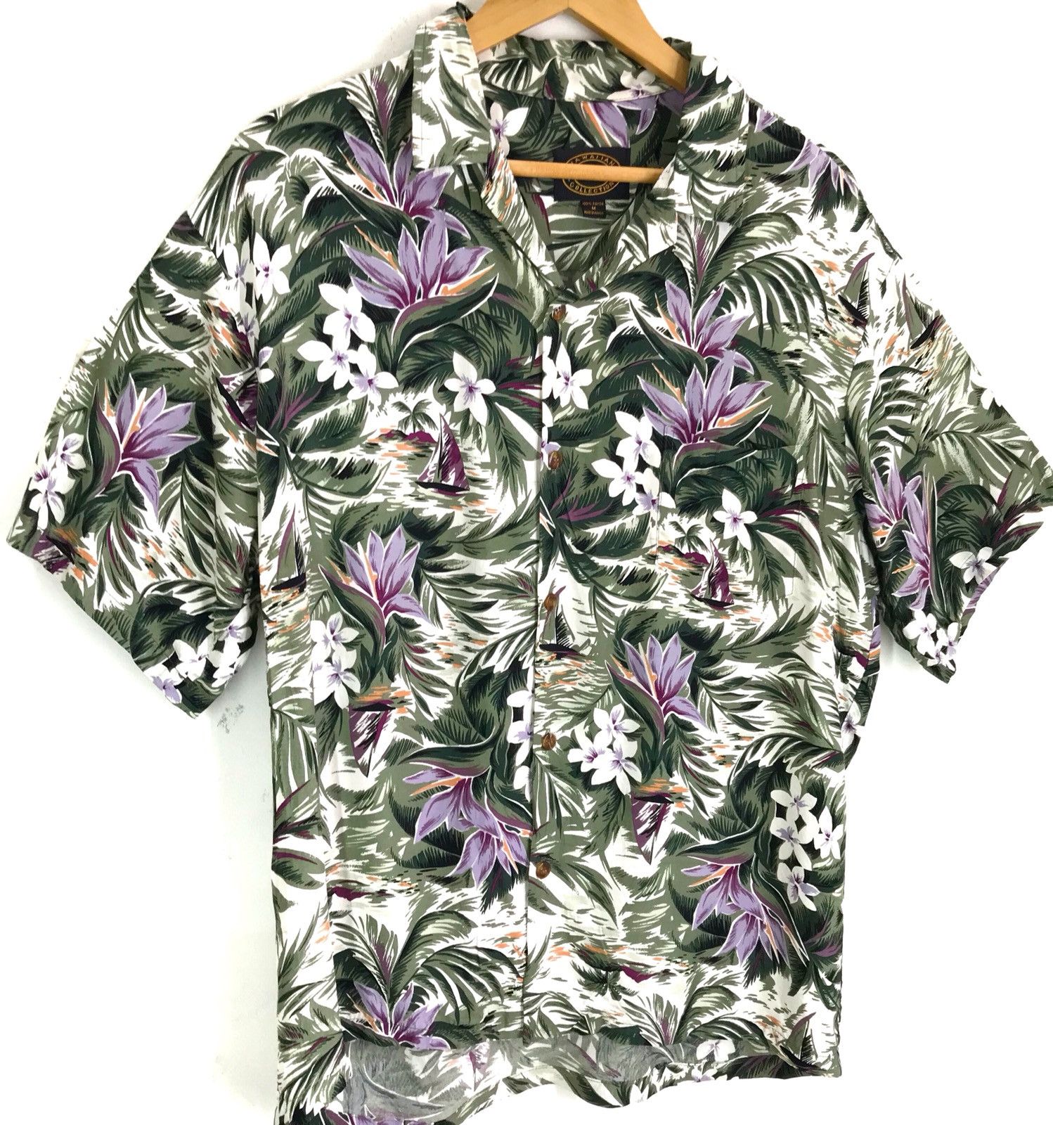 Vintage Vintage HAWAIIAN Reserve Rayon Ship Floral Camp Collar Size US M / EU 48-50 / 2 - 2 Thumbnail