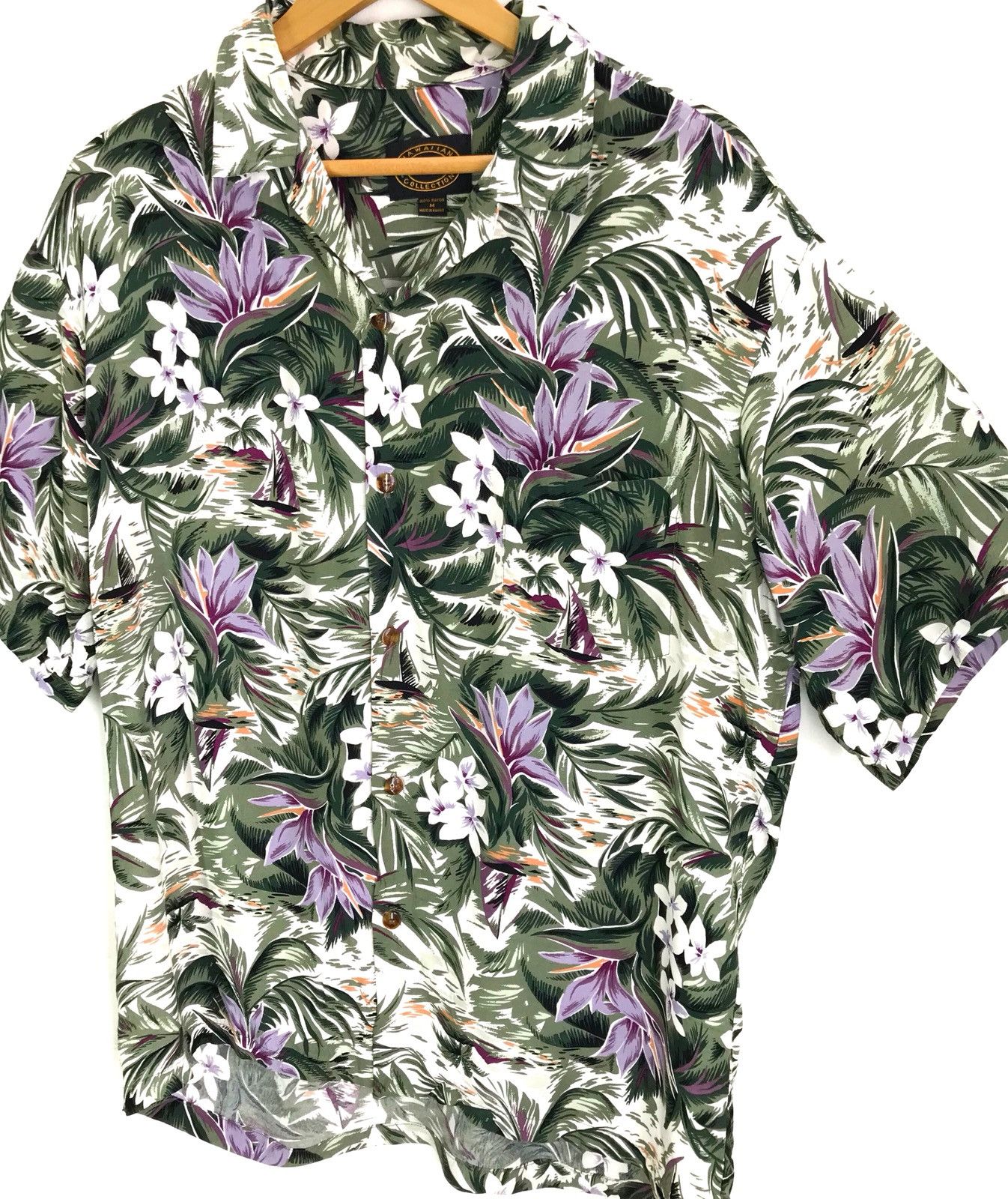 Vintage Vintage HAWAIIAN Reserve Rayon Ship Floral Camp Collar Size US M / EU 48-50 / 2 - 3 Thumbnail