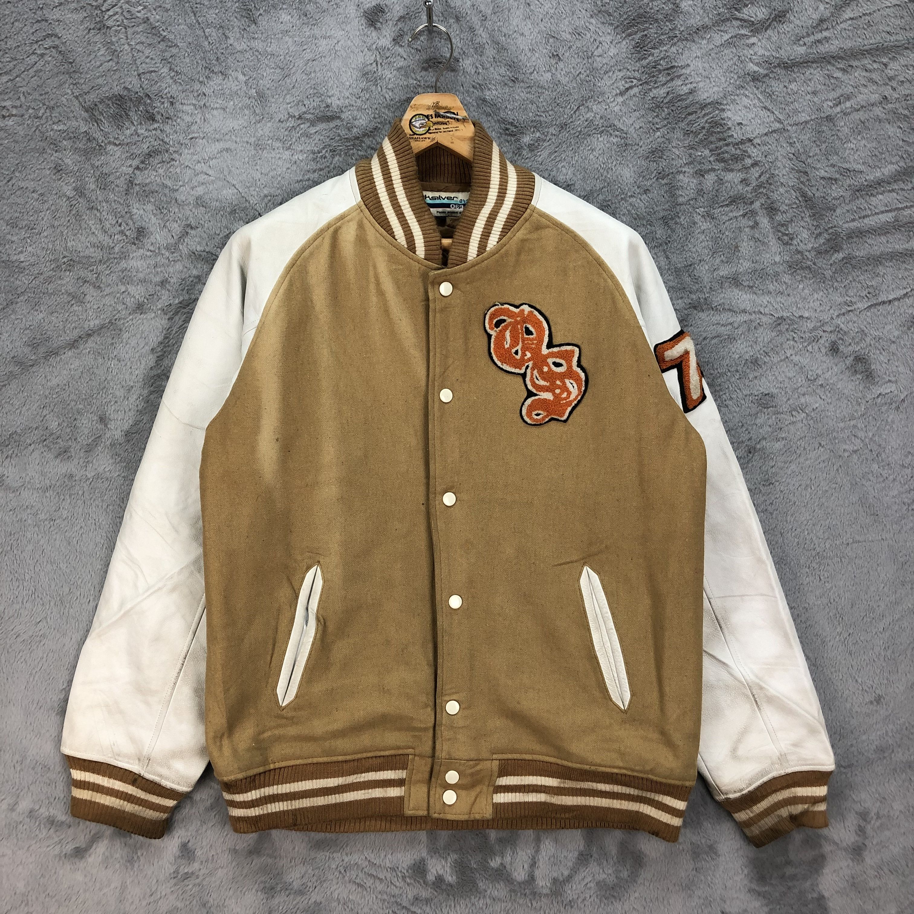 Quiksilver Quiksilver Boardriding Company Wool Leather Varsity 4839-173 Size US L / EU 52-54 / 3 - 5 Thumbnail