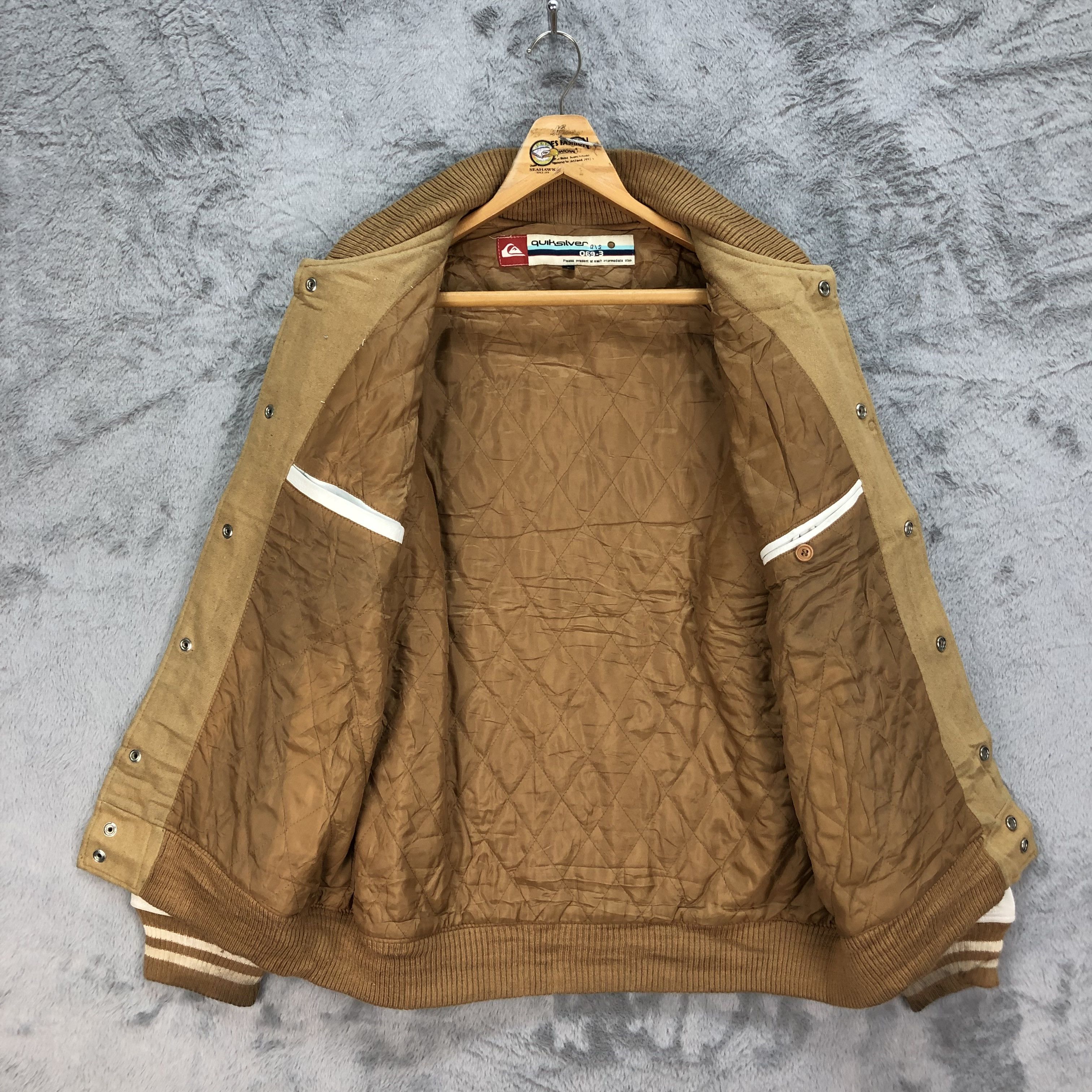 Quiksilver Quiksilver Boardriding Company Wool Leather Varsity 4839-173 Size US L / EU 52-54 / 3 - 16 Thumbnail