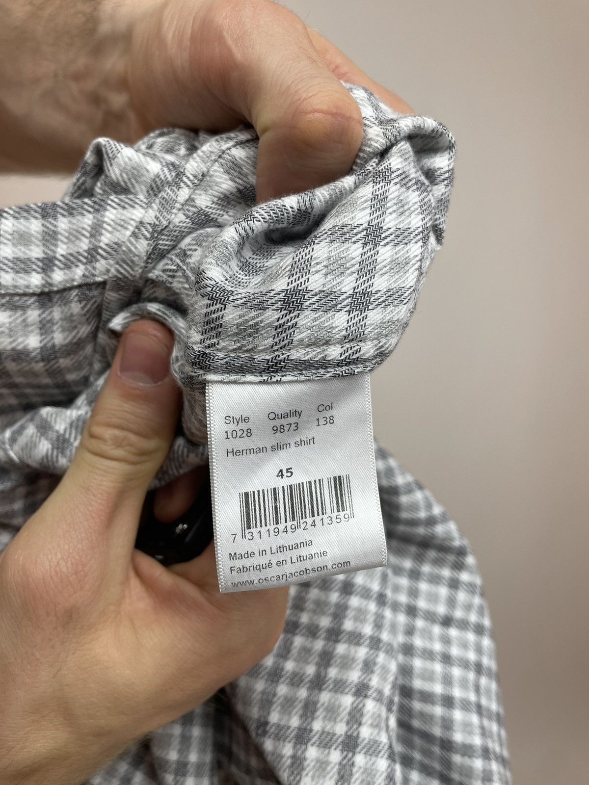 Oscar Jacobson OSCAR JACOBSON Mens dress shirt long dleeve size 45 Size US XL / EU 56 / 4 - 15 Thumbnail