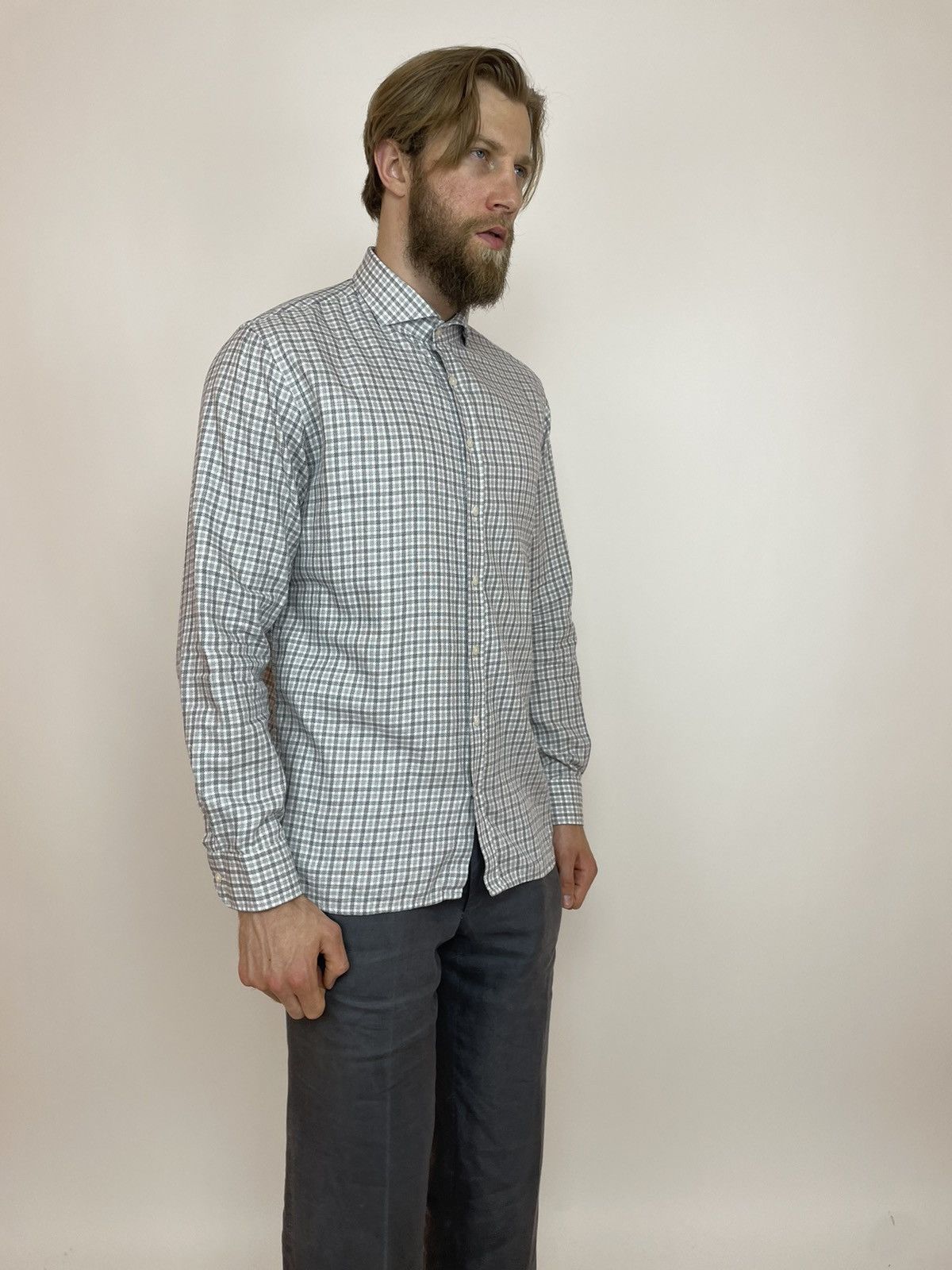 Oscar Jacobson OSCAR JACOBSON Mens dress shirt long dleeve size 45 Size US XL / EU 56 / 4 - 8 Thumbnail
