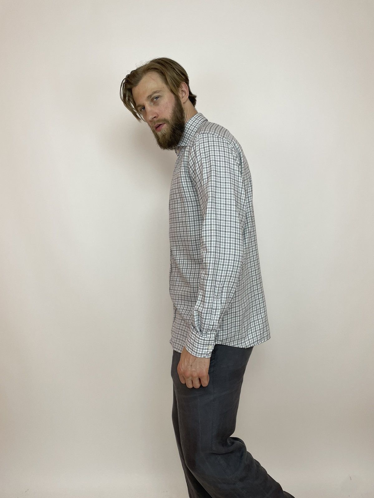 Oscar Jacobson OSCAR JACOBSON Mens dress shirt long dleeve size 45 Size US XL / EU 56 / 4 - 11 Thumbnail