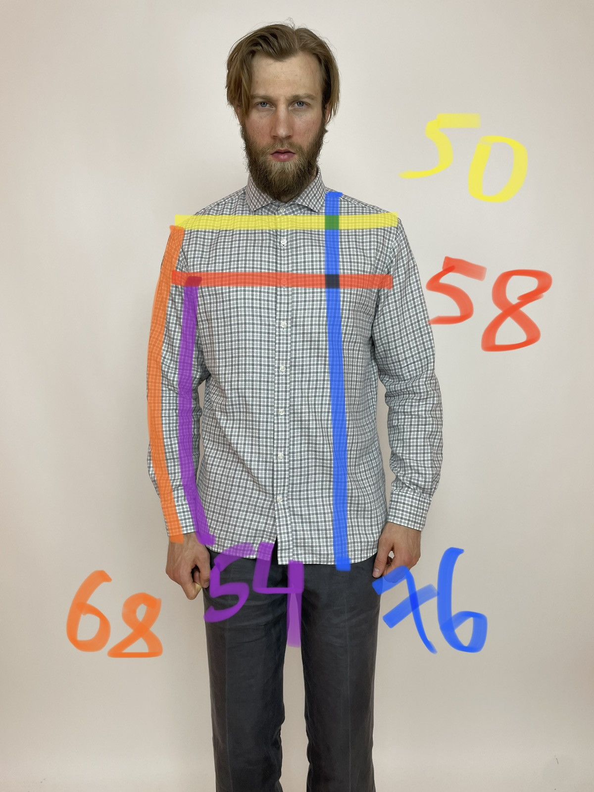 Oscar Jacobson OSCAR JACOBSON Mens dress shirt long dleeve size 45 Size US XL / EU 56 / 4 - 16 Thumbnail