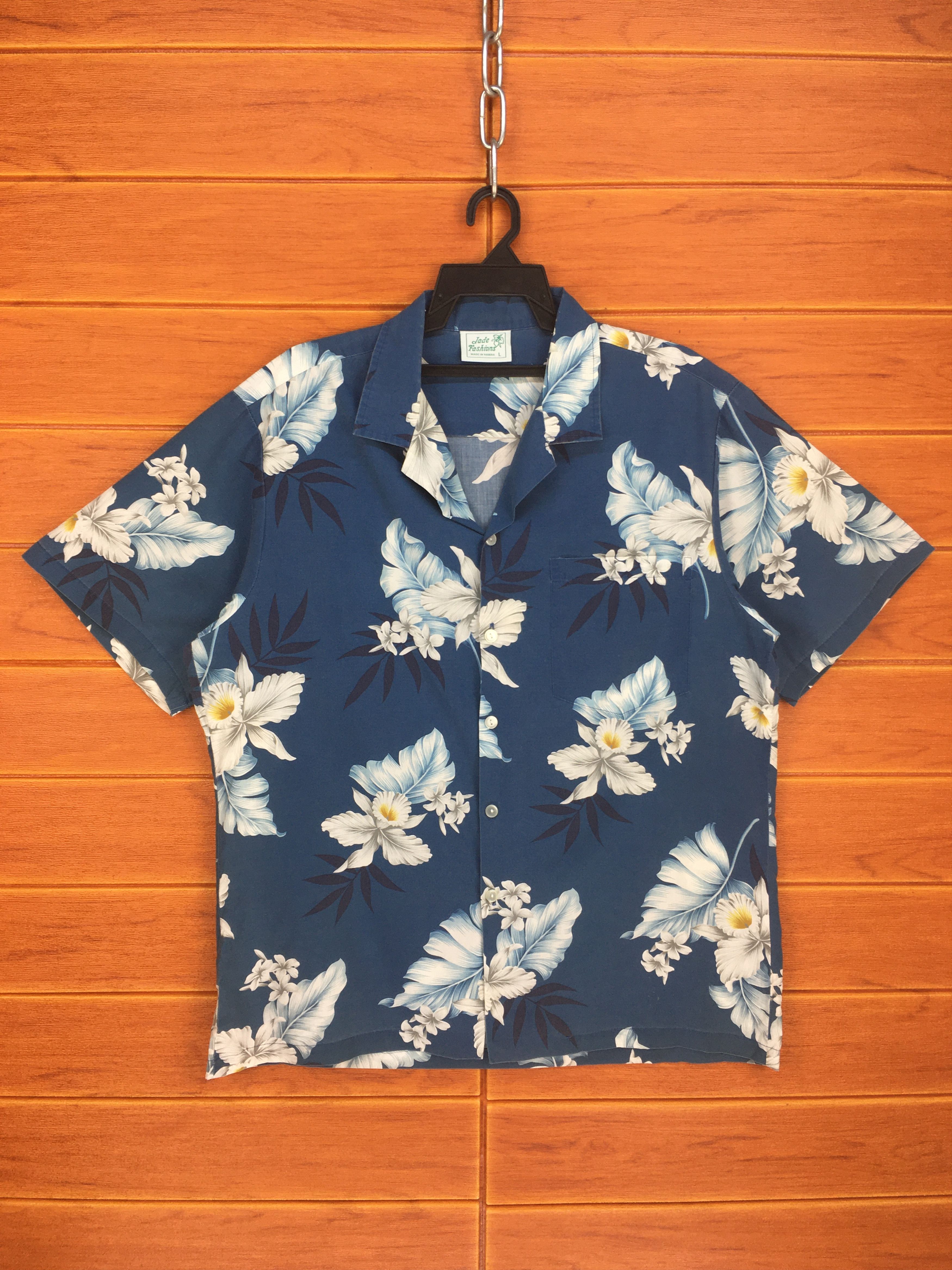 Vintage Vintage JADE FASHIONS Hawaiian Shirt / Aloha Wear Size US L / EU 52-54 / 3 - 2 Thumbnail