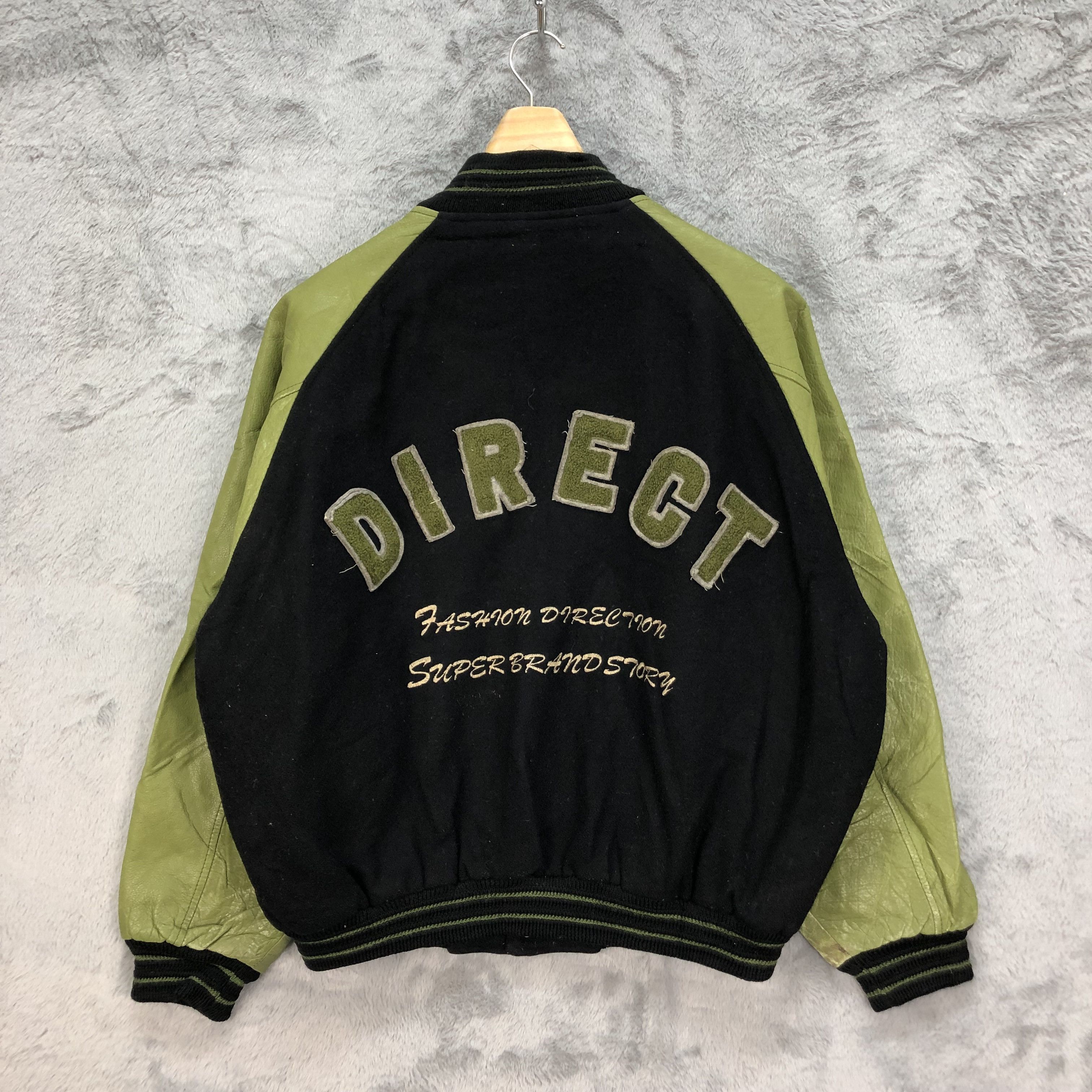 Other TRISTANO DIRECT Green Wool Leather Varsity Jacket #4922-36 Size US L / EU 52-54 / 3 - 1 Thumbnail