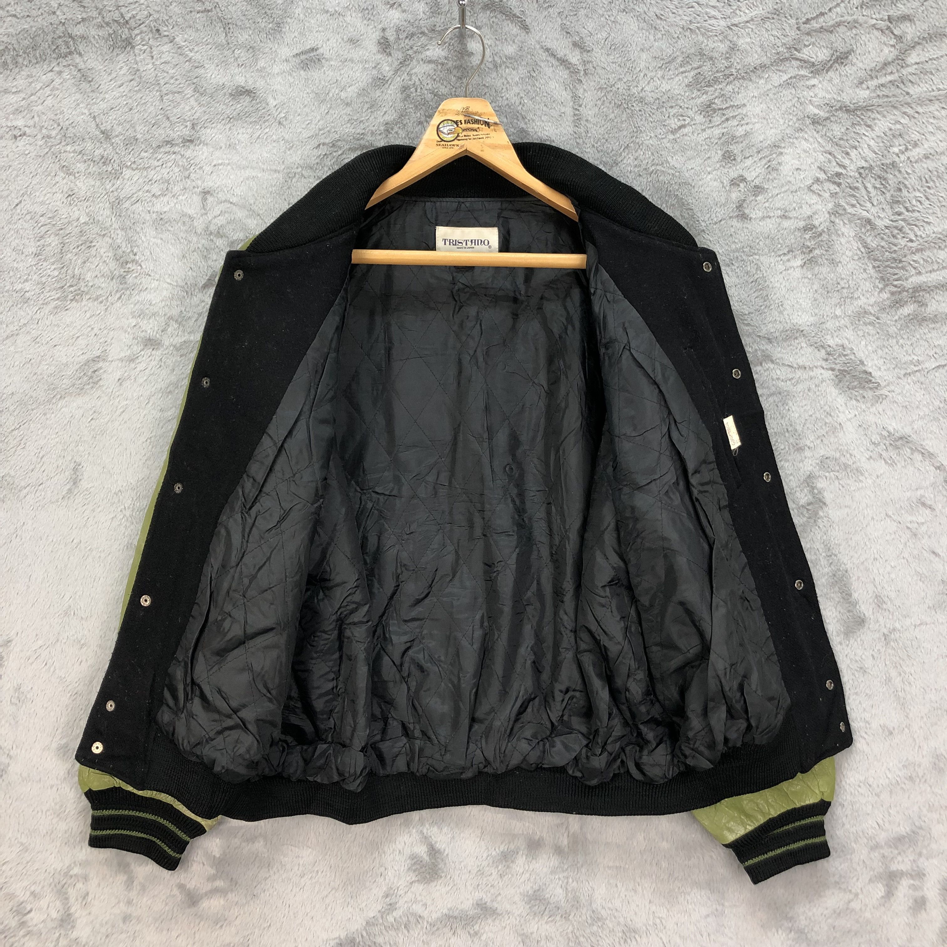 Other TRISTANO DIRECT Green Wool Leather Varsity Jacket #4922-36 Size US L / EU 52-54 / 3 - 10 Thumbnail
