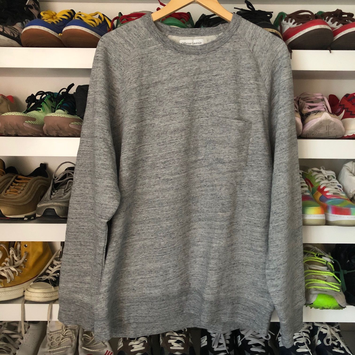 Officine Generale OFFICINE GENERALE Chris Loopback Sweatshirt Size US XXL / EU 58 / 5 - 1 Thumbnail