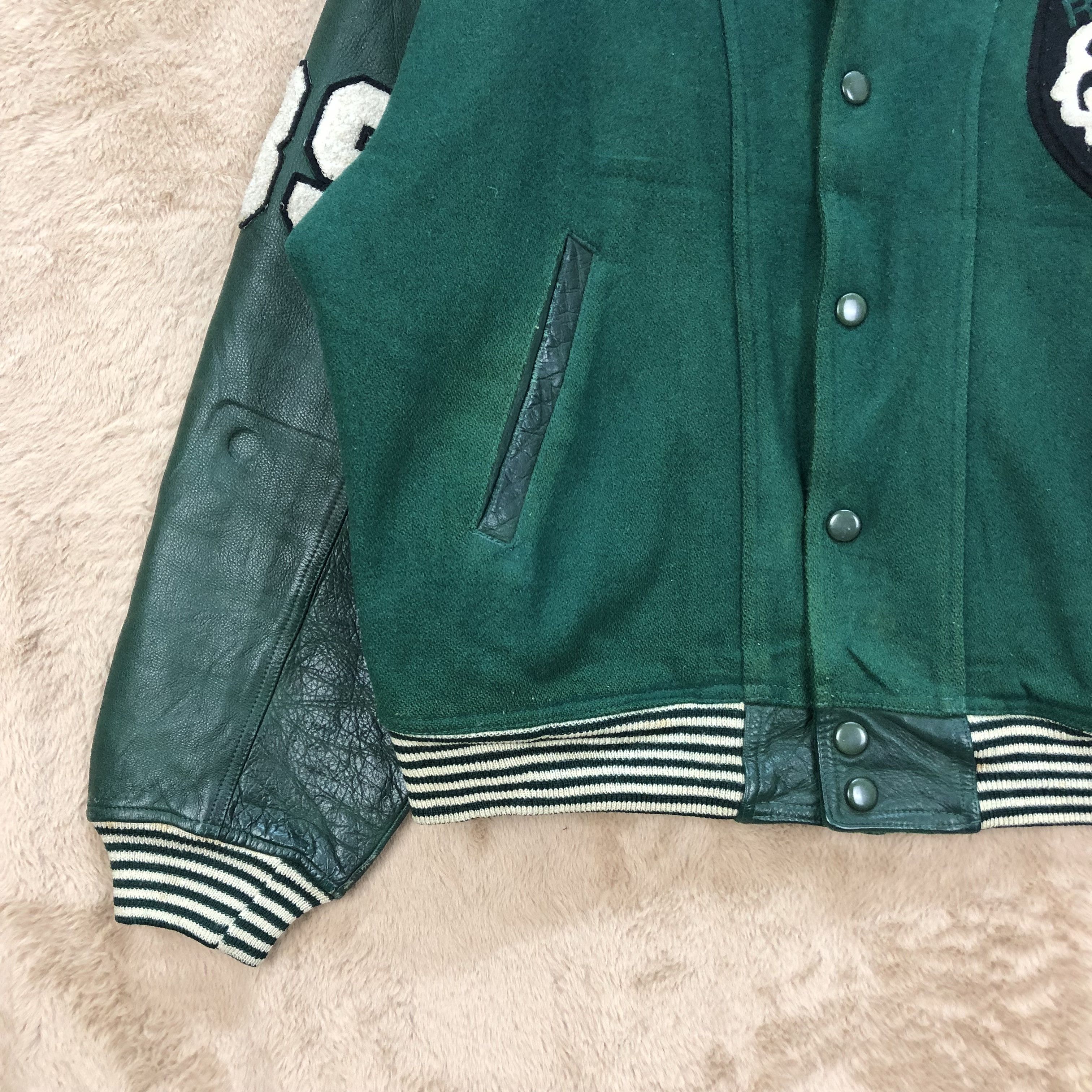 Vintage ROZZO PULCINO STREET KIDS WOOL LEATHER VARSITY #4925-36 Size US S / EU 44-46 / 1 - 7 Thumbnail