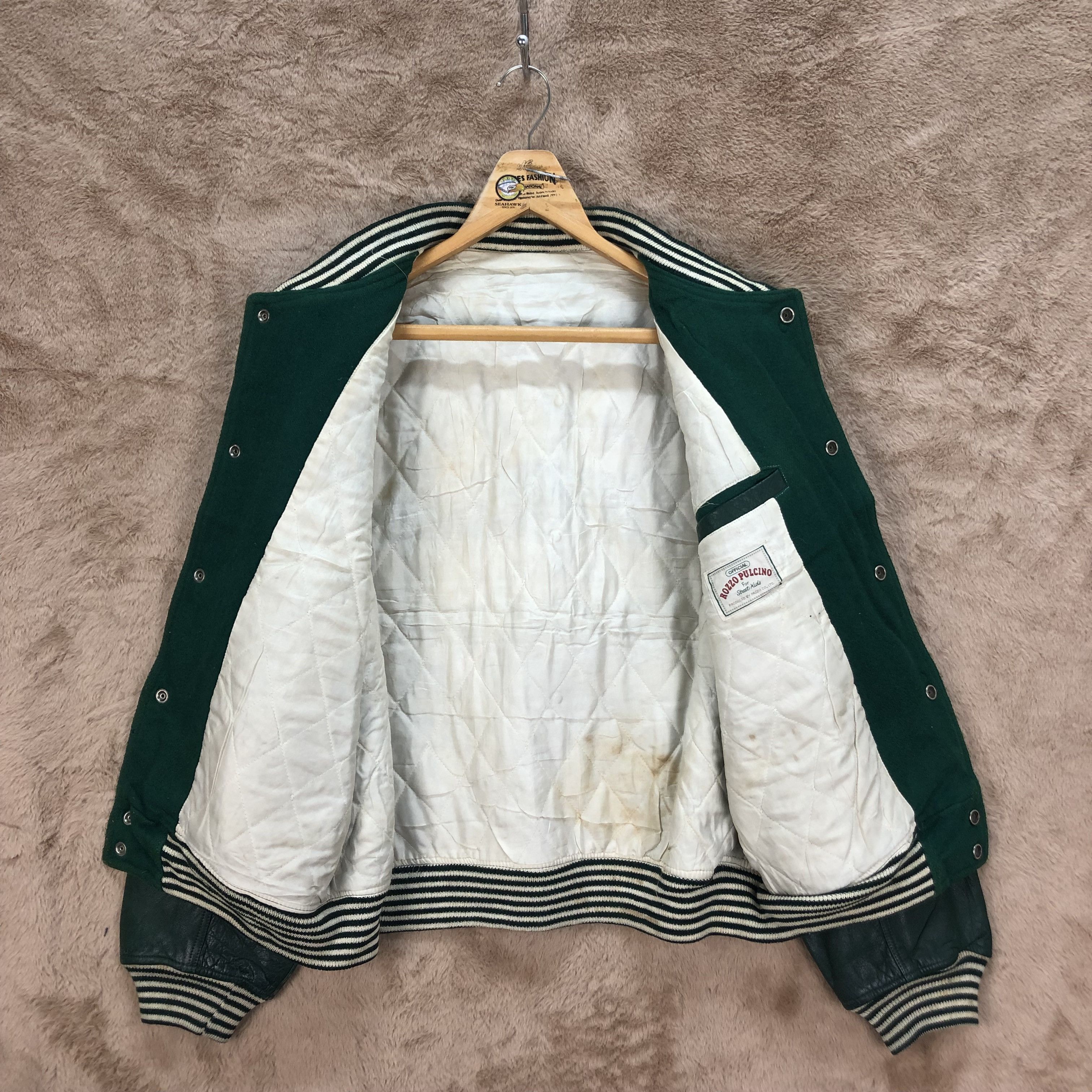 Vintage ROZZO PULCINO STREET KIDS WOOL LEATHER VARSITY #4925-36 Size US S / EU 44-46 / 1 - 10 Thumbnail