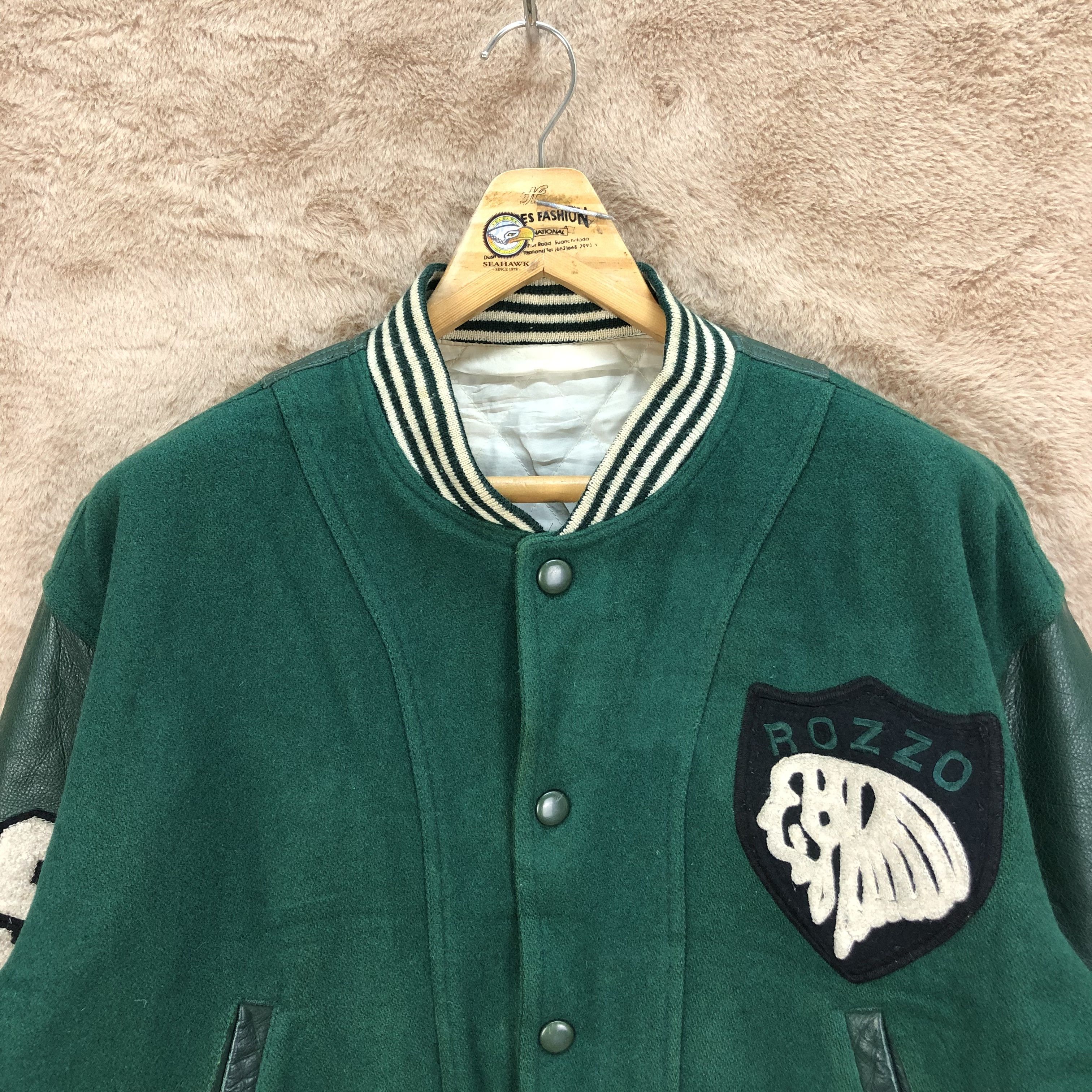 Vintage ROZZO PULCINO STREET KIDS WOOL LEATHER VARSITY #4925-36 Size US S / EU 44-46 / 1 - 4 Thumbnail