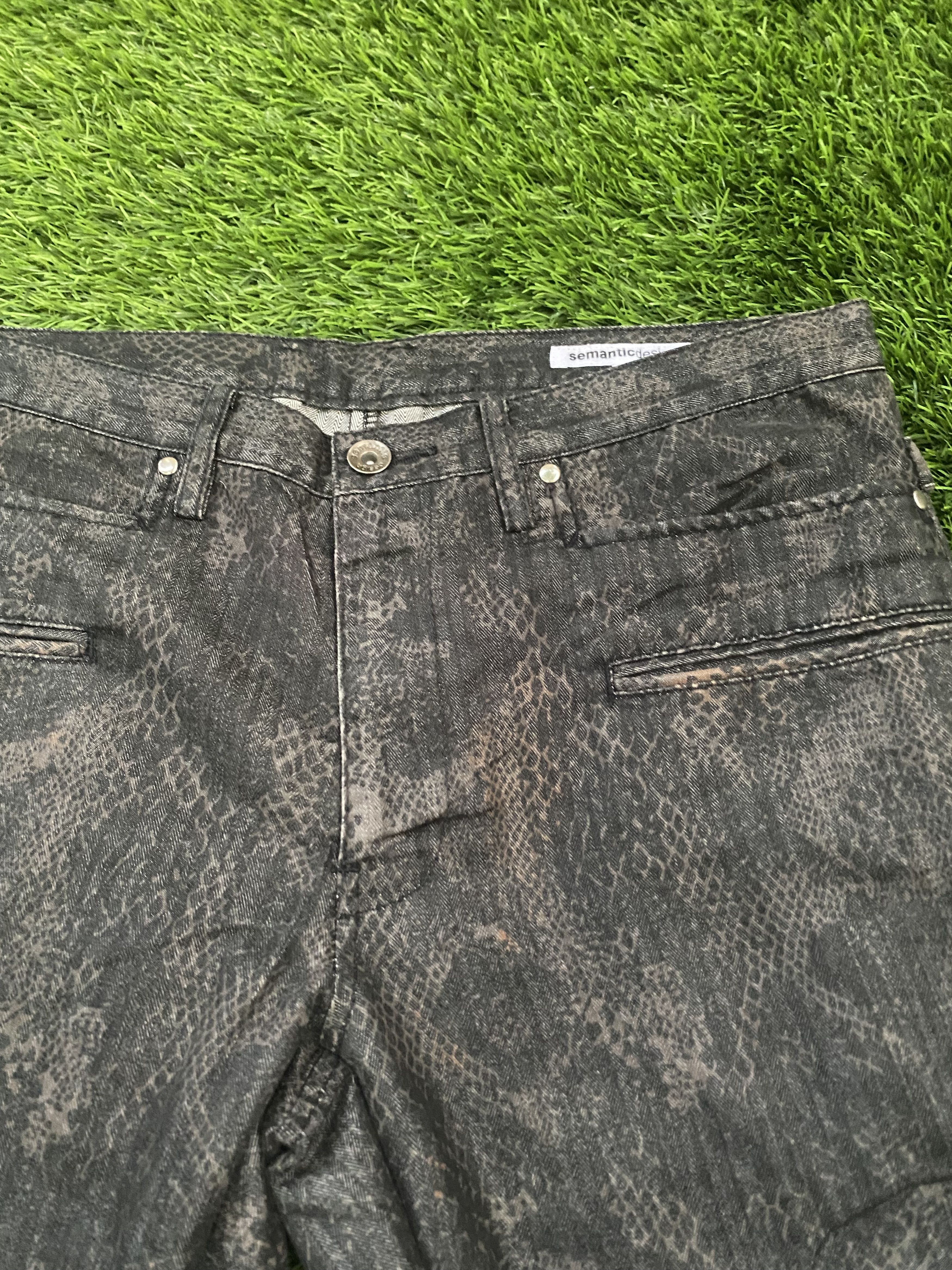 If Six Was Nine × Japanese Brand Semantic Design Snake Skin Denim Size US 31 - 2 Thumbnail