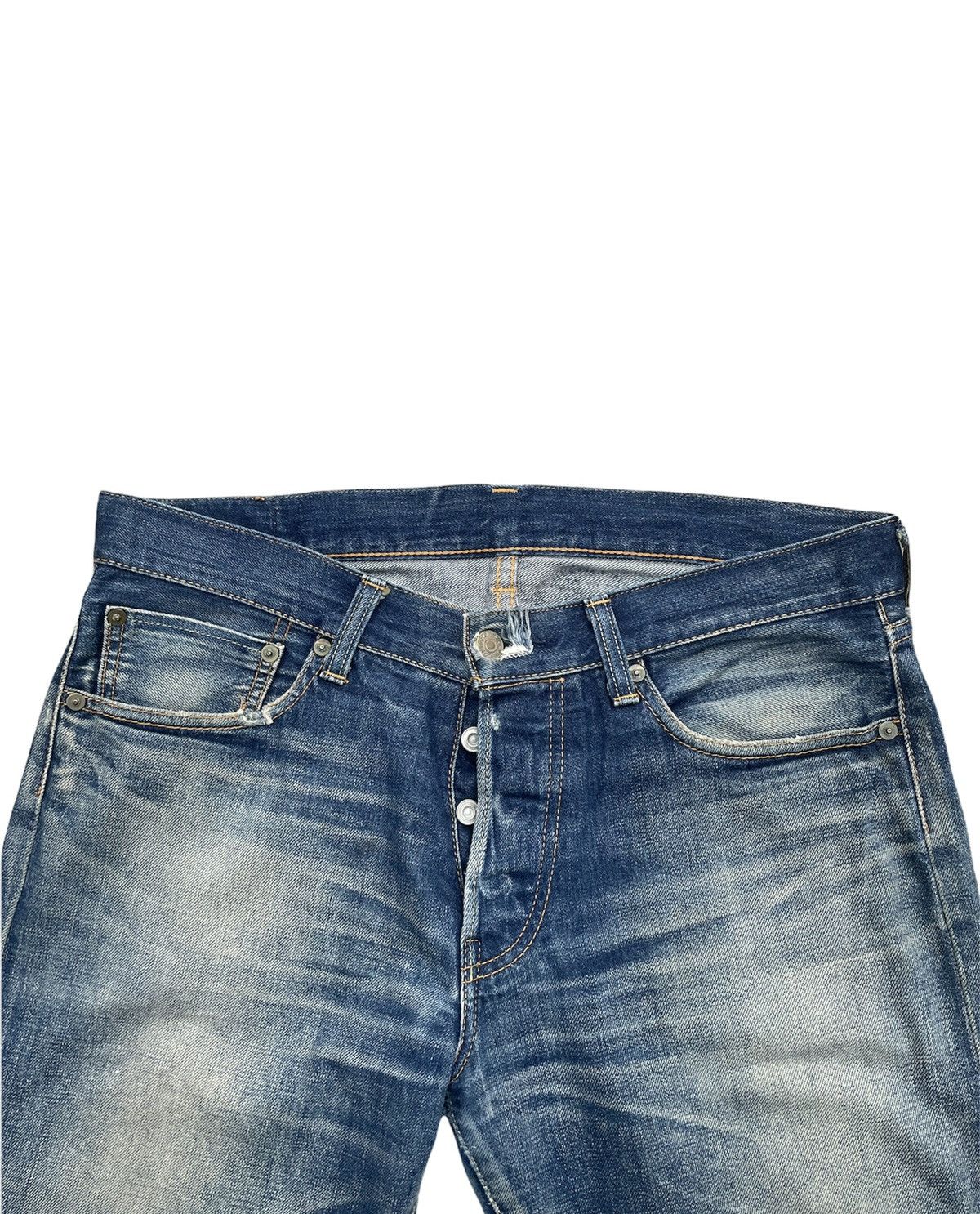 Japanese Brand Flash Report Selvedge Aging Distressed Zigzag Denim Size US 35 - 5 Thumbnail