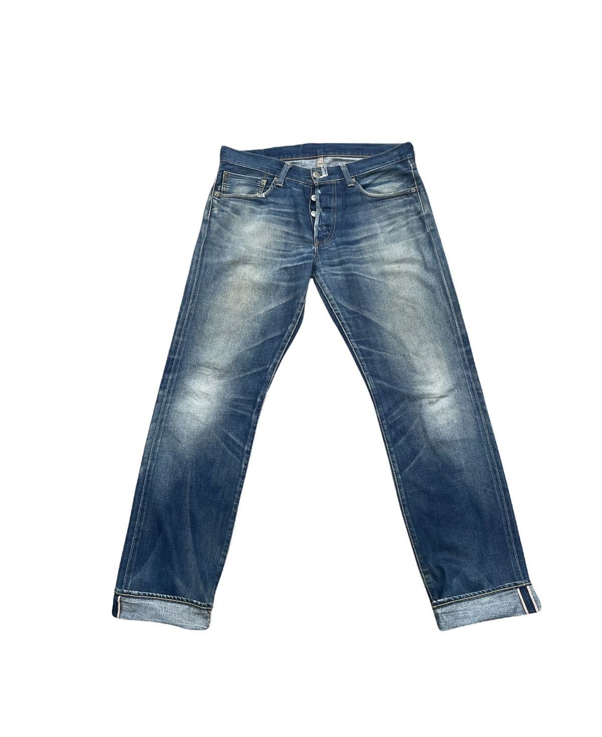 Japanese Brand Flash Report Selvedge Aging Distressed Zigzag Denim Size US 35 - 1 Thumbnail