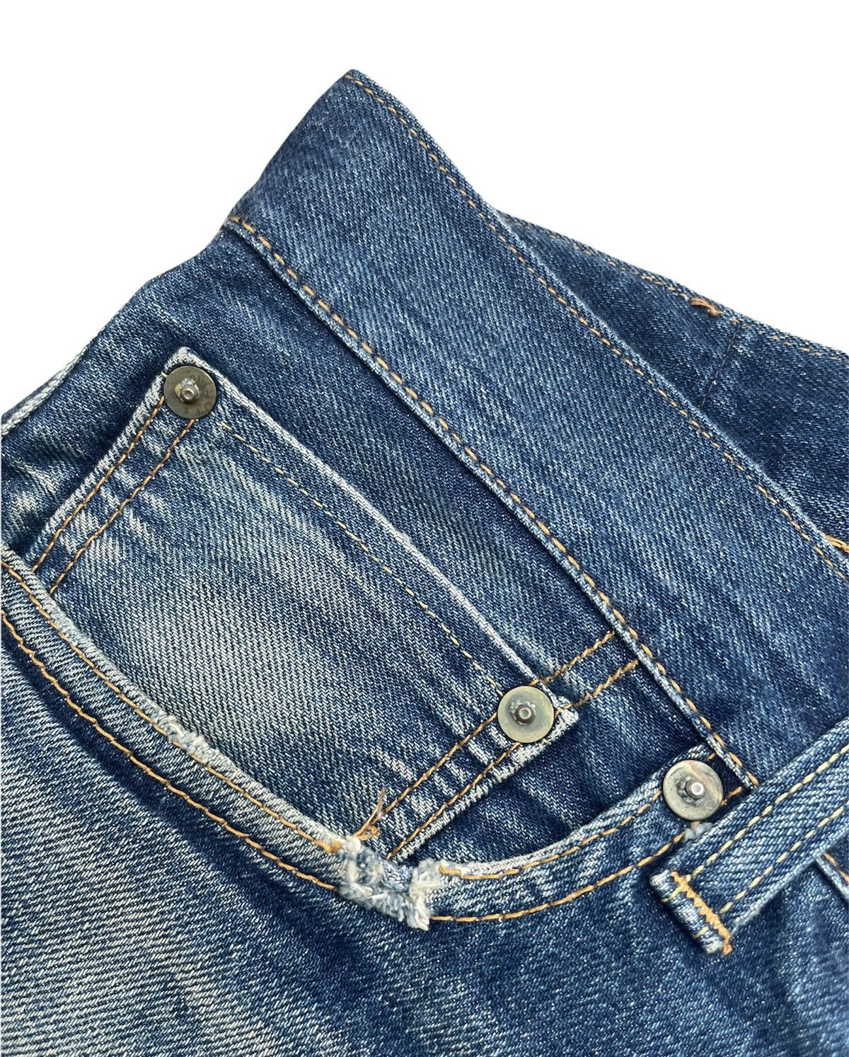 Japanese Brand Flash Report Selvedge Aging Distressed Zigzag Denim Size US 35 - 7 Thumbnail