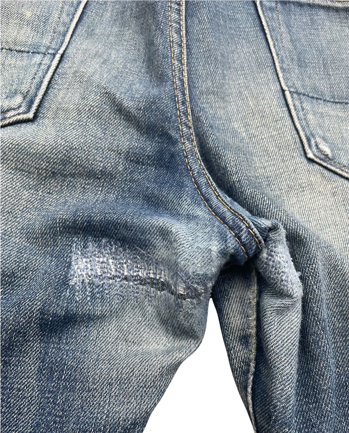 Japanese Brand Flash Report Selvedge Aging Distressed Zigzag Denim Size US 35 - 12 Thumbnail