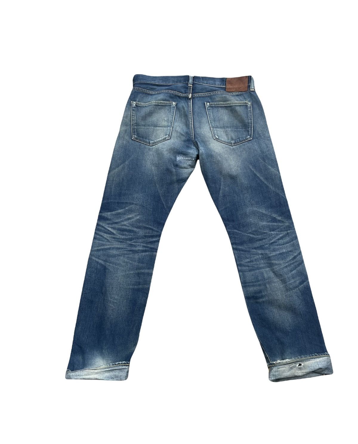 Japanese Brand Flash Report Selvedge Aging Distressed Zigzag Denim Size US 35 - 9 Thumbnail