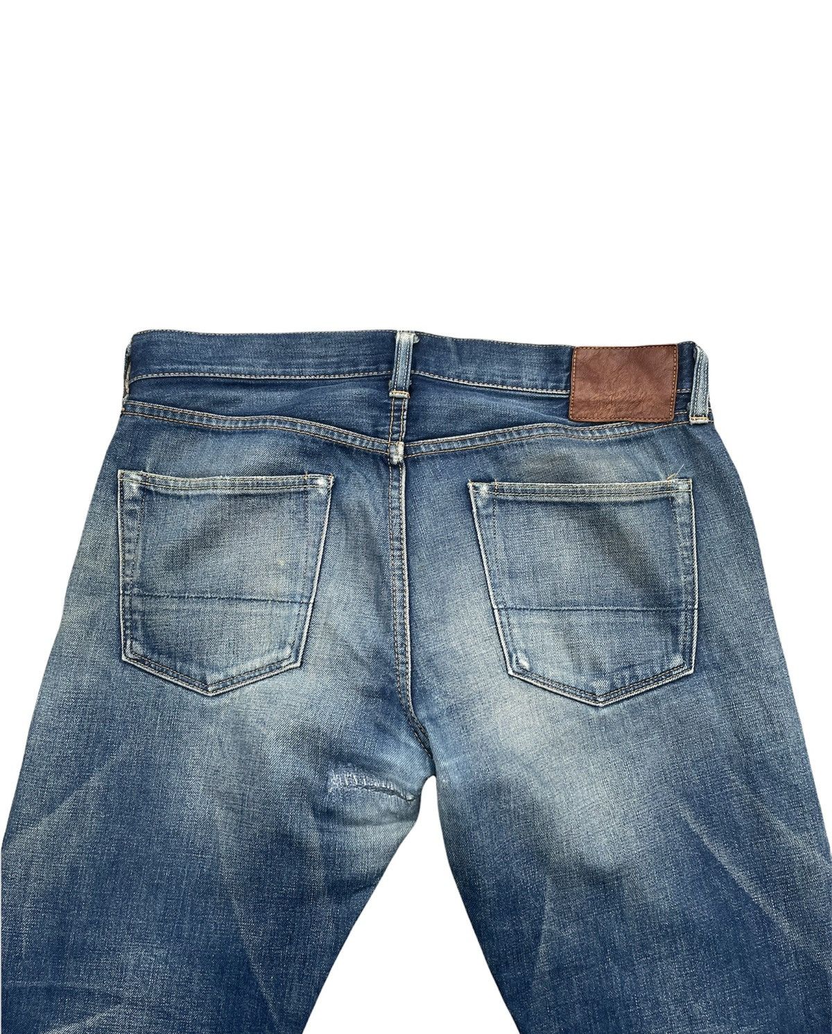 Japanese Brand Flash Report Selvedge Aging Distressed Zigzag Denim Size US 35 - 11 Thumbnail
