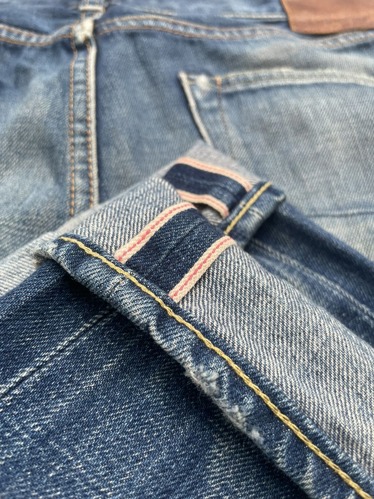 Japanese Brand Flash Report Selvedge Aging Distressed Zigzag Denim Size US 35 - 15 Thumbnail