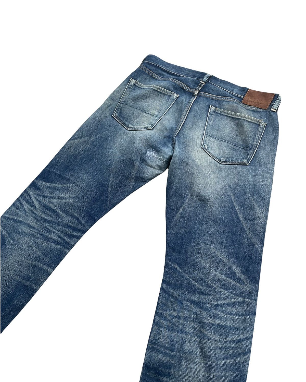 Japanese Brand Flash Report Selvedge Aging Distressed Zigzag Denim Size US 35 - 10 Thumbnail