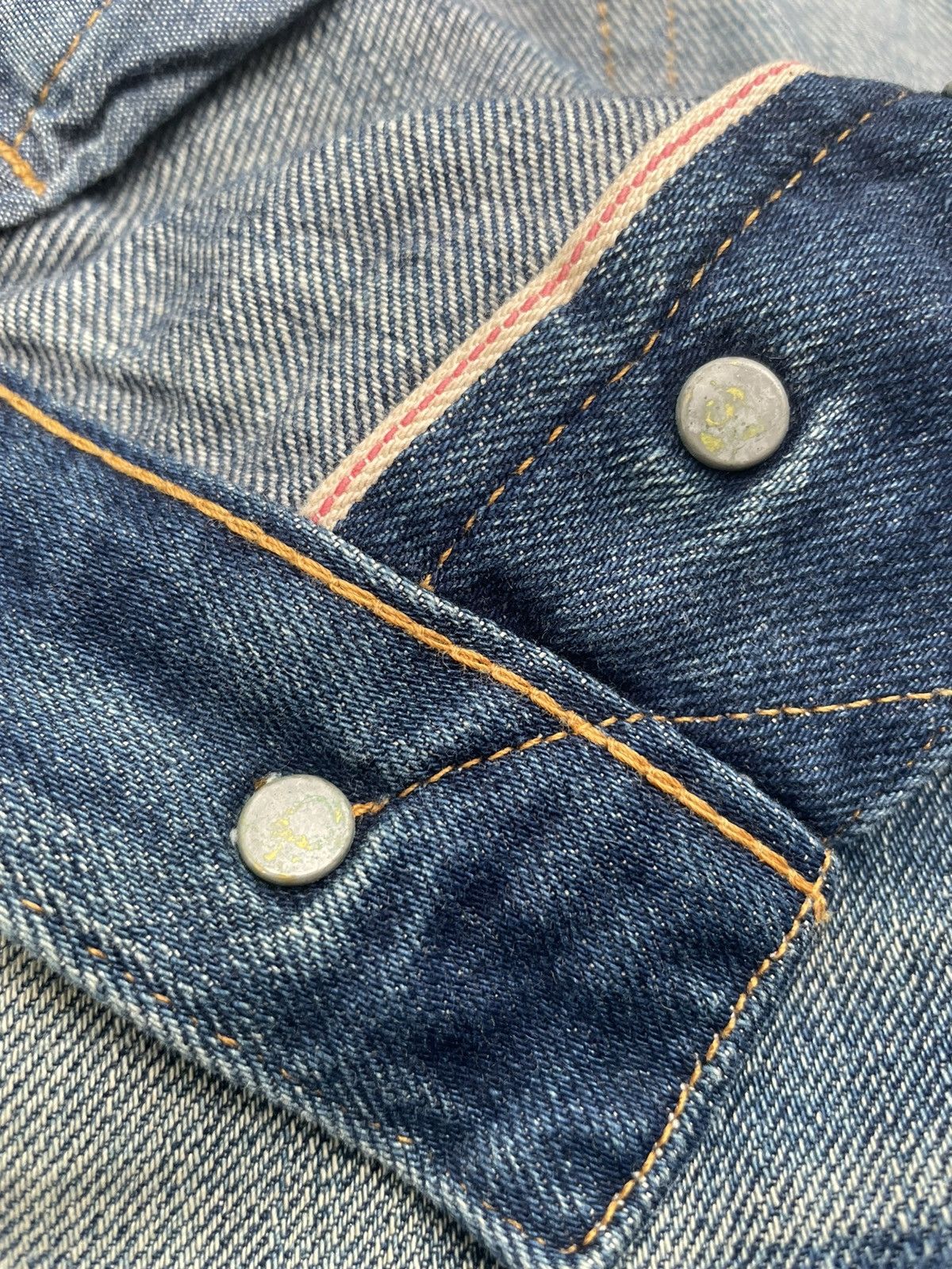 Japanese Brand Flash Report Selvedge Aging Distressed Zigzag Denim Size US 35 - 20 Thumbnail