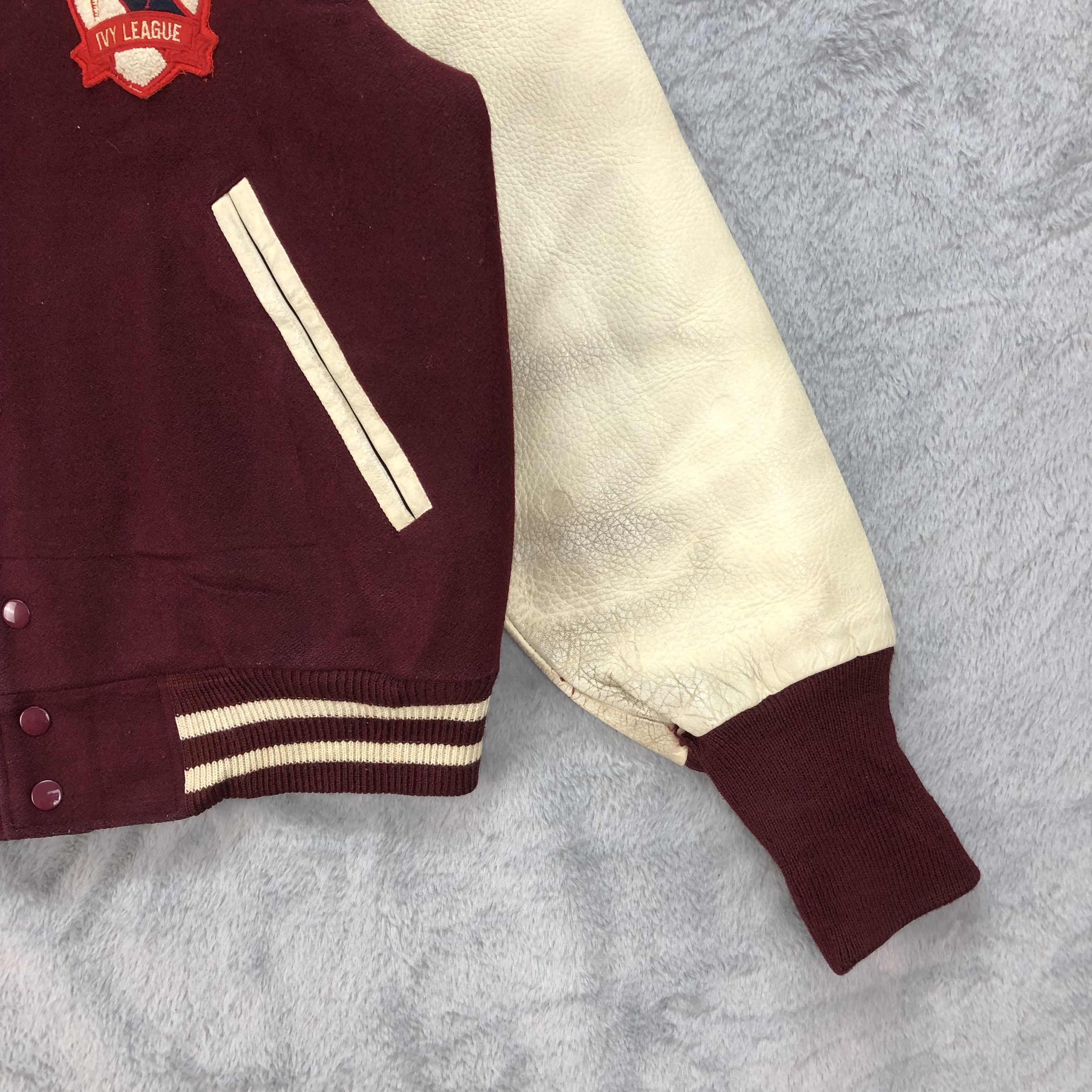Japanese Brand 30th Anniversary IVY LEAGUE Wool Leather Varsity #4798-170 Size US L / EU 52-54 / 3 - 8 Thumbnail