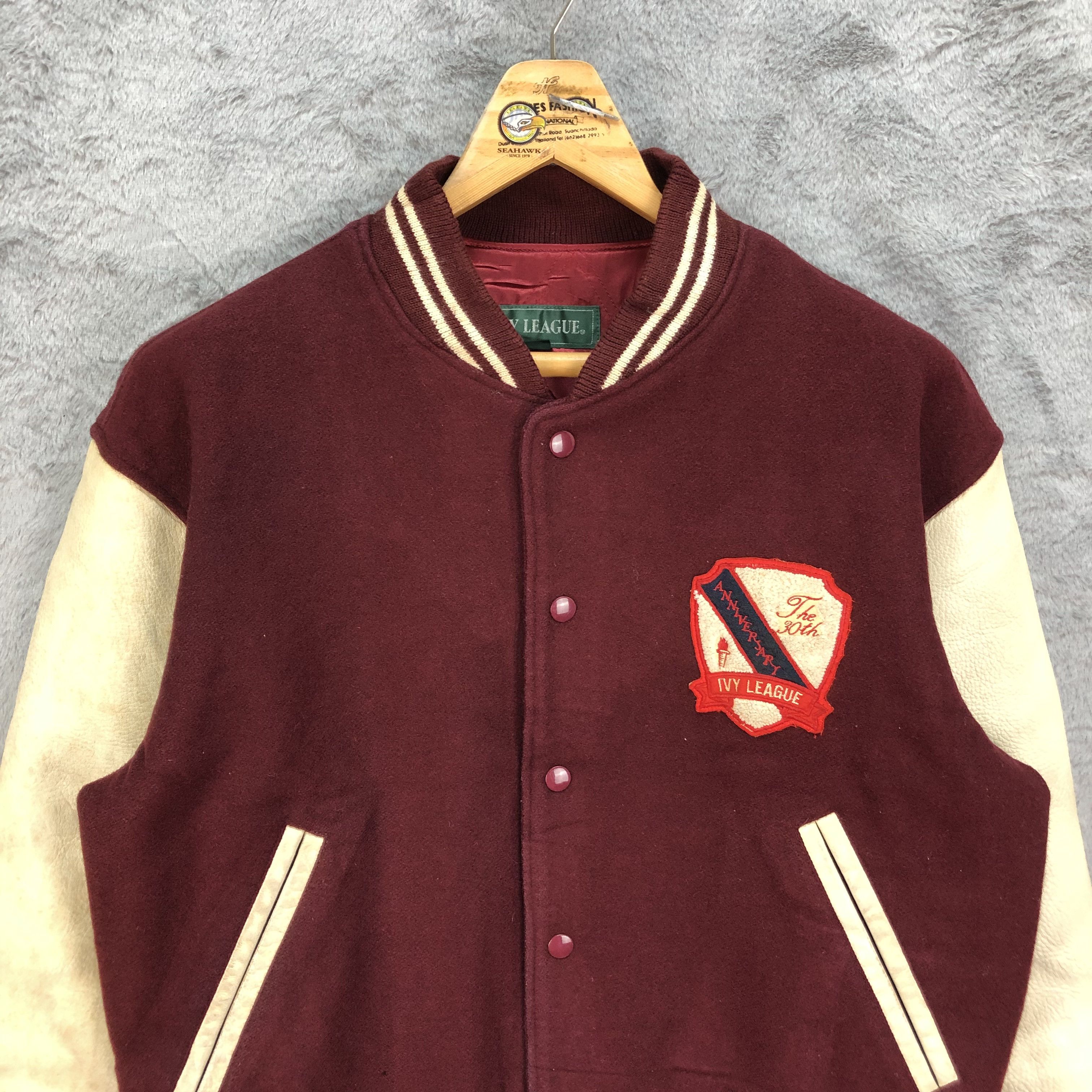 Japanese Brand 30th Anniversary IVY LEAGUE Wool Leather Varsity #4798-170 Size US L / EU 52-54 / 3 - 2 Thumbnail