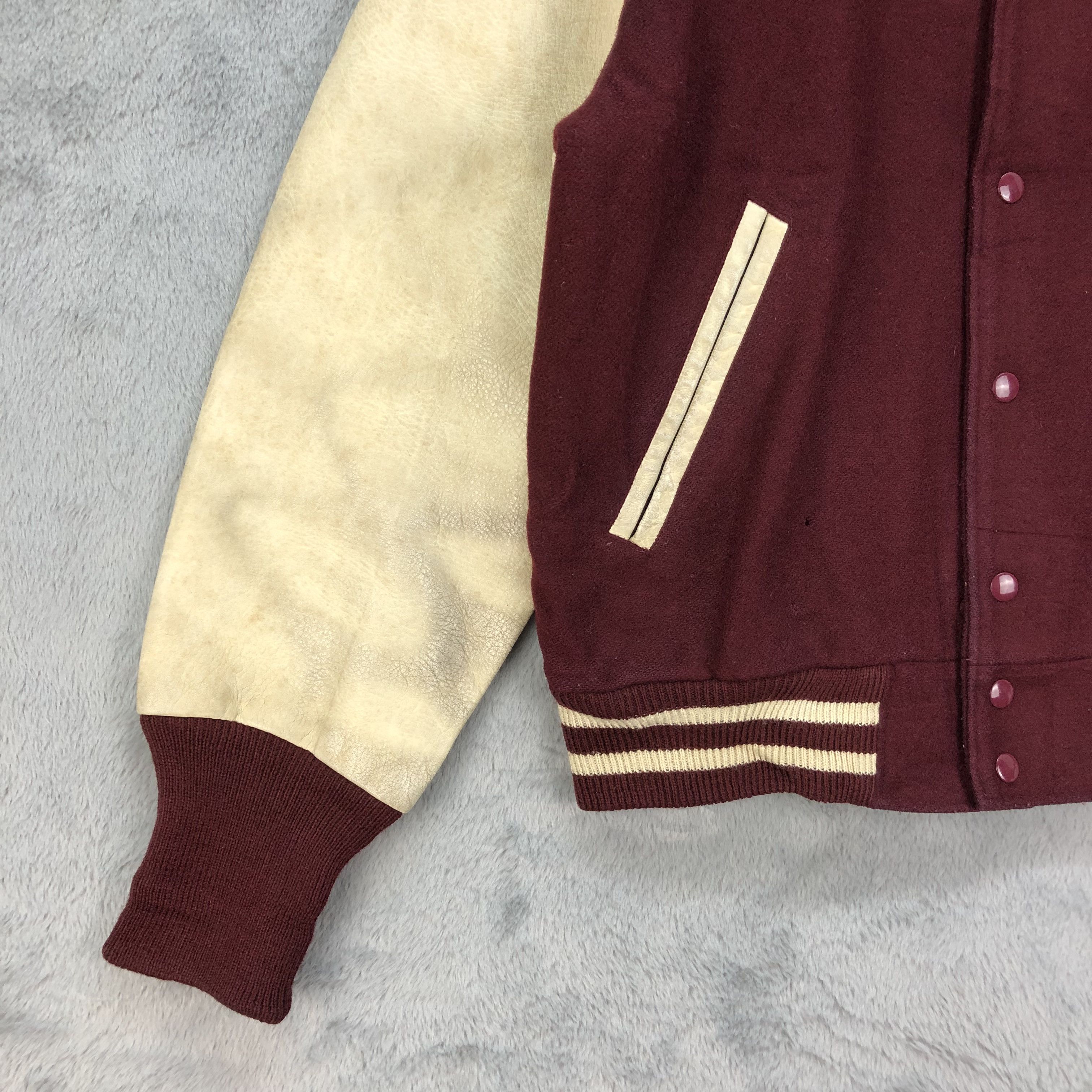 Japanese Brand 30th Anniversary IVY LEAGUE Wool Leather Varsity #4798-170 Size US L / EU 52-54 / 3 - 6 Thumbnail