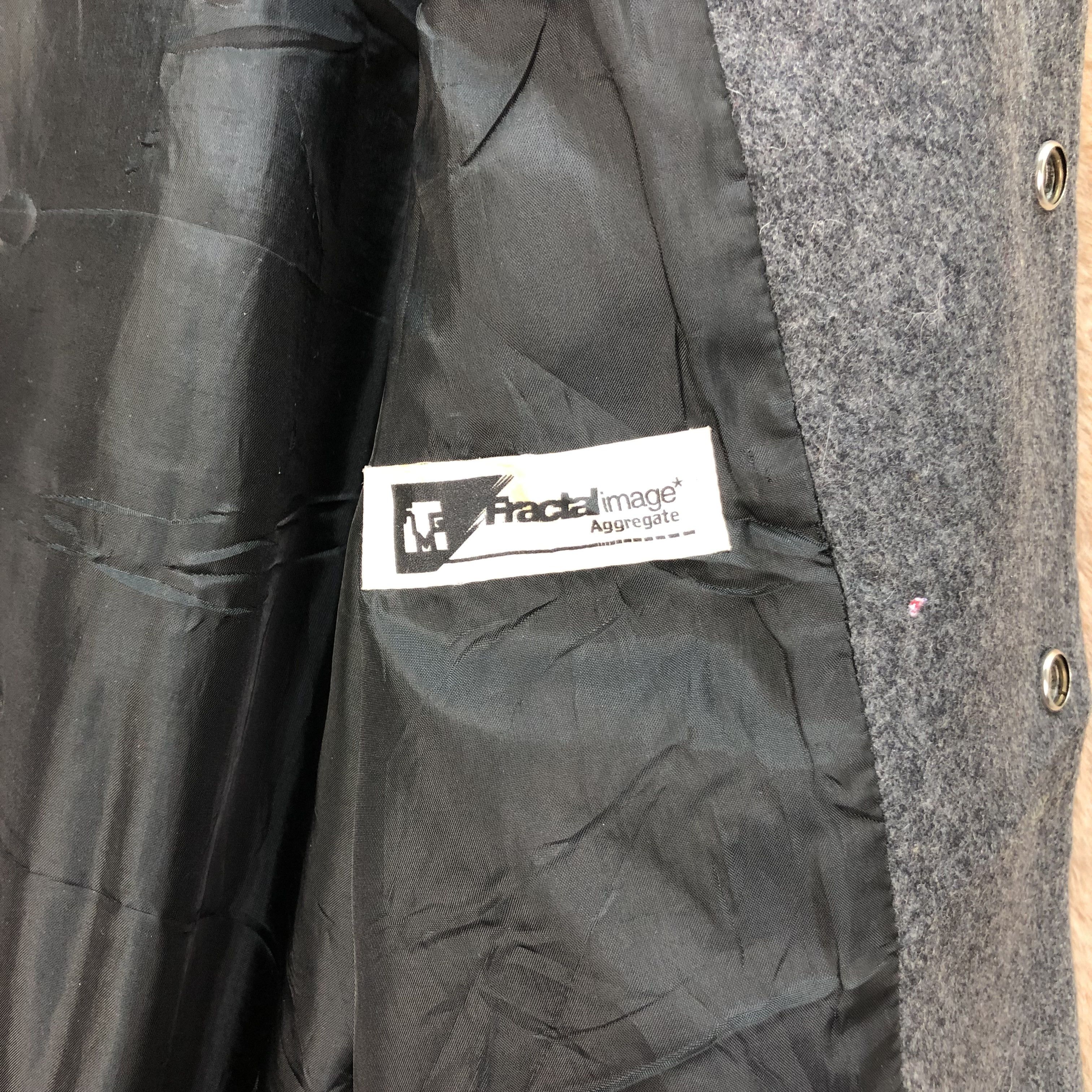 Japanese Brand FRACTAL IMAGE Aggregate Wool Leather Varsity Jacket #4923-36 Size US L / EU 52-54 / 3 - 15 Thumbnail