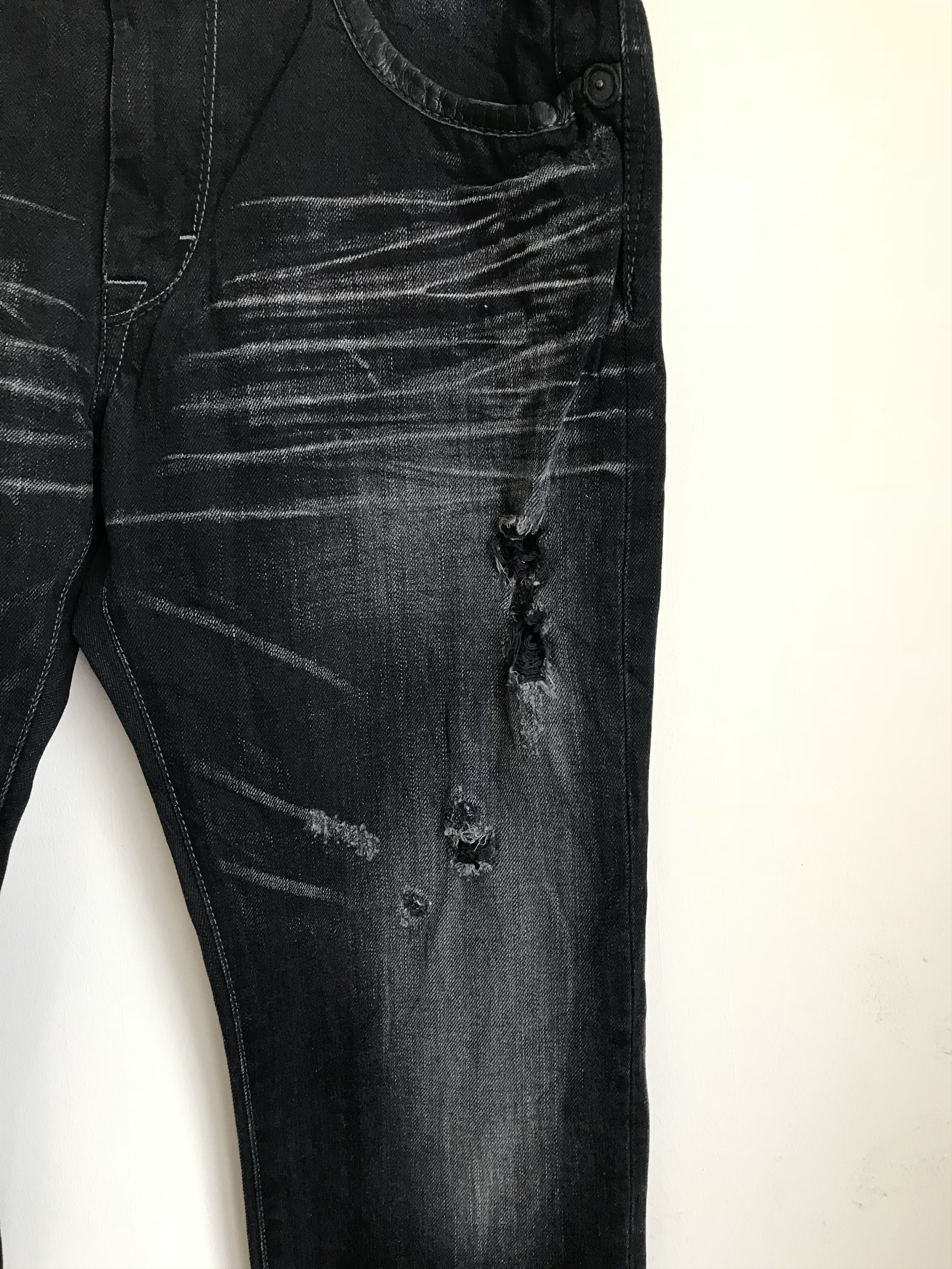 Kapital Vintage 90s BARTACK Distressed Faded Clawmark Denim Jeans Size US 32 / EU 48 - 4 Thumbnail