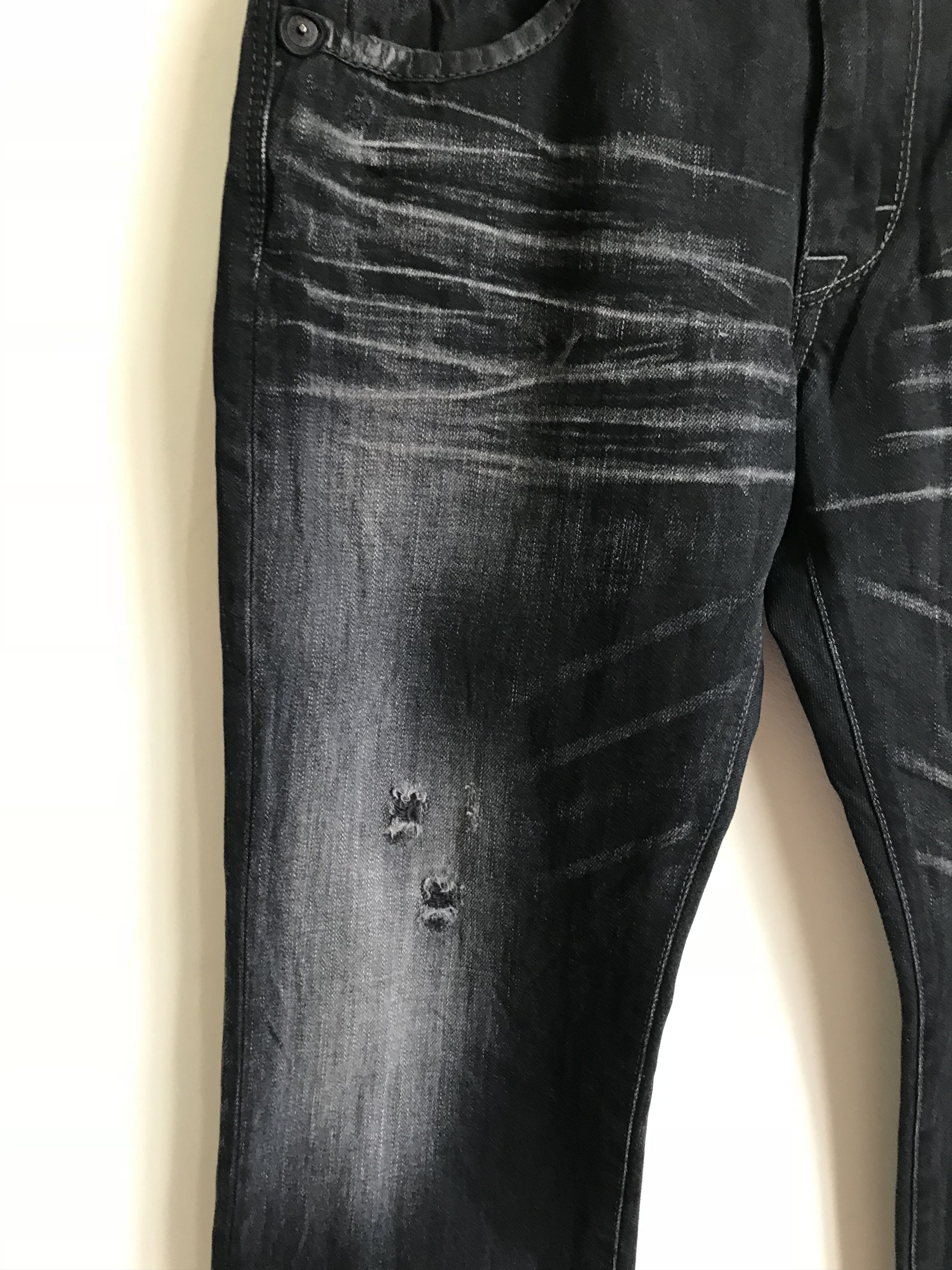Kapital Vintage 90s BARTACK Distressed Faded Clawmark Denim Jeans Size US 32 / EU 48 - 7 Thumbnail