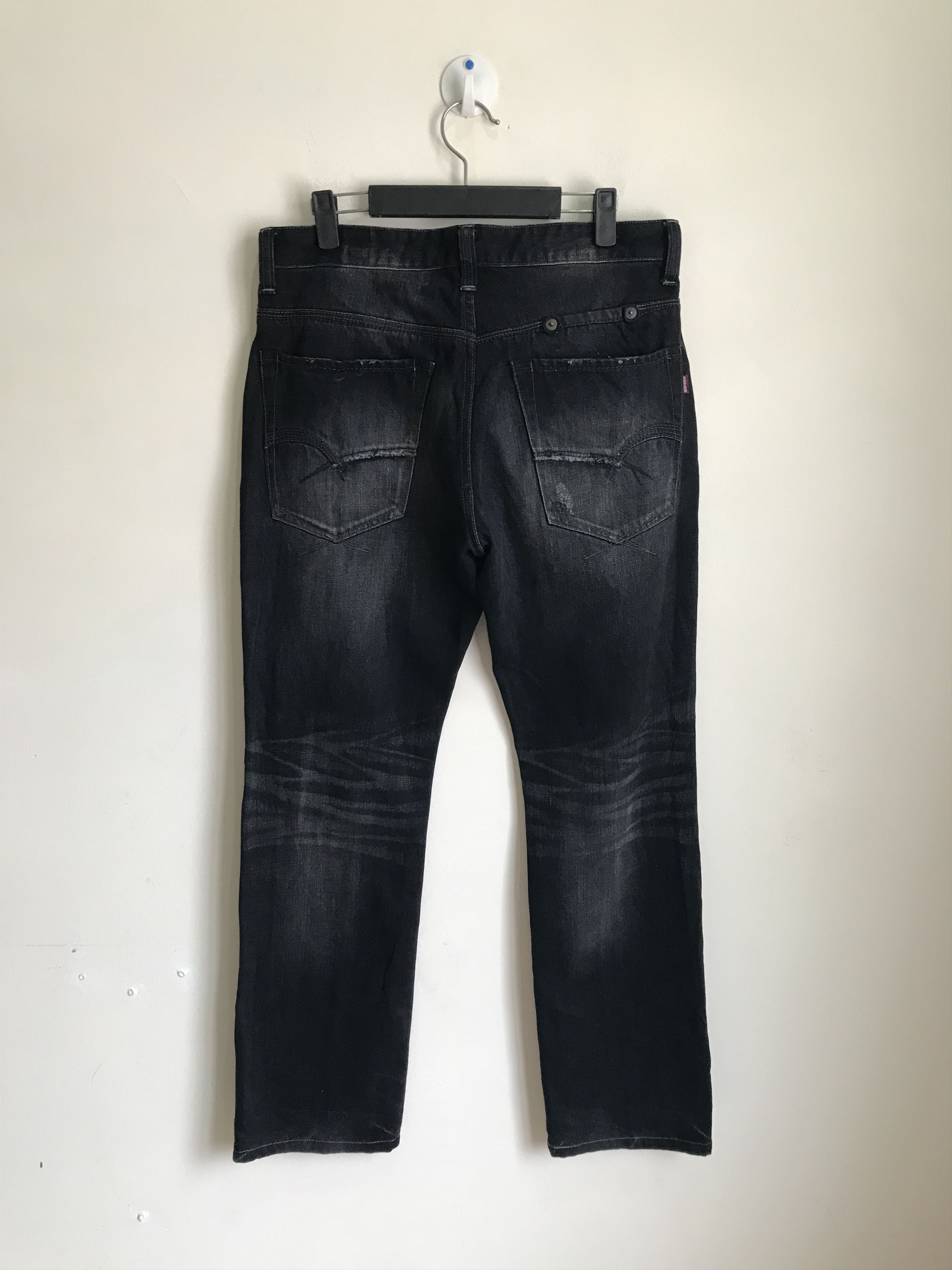 Kapital Vintage 90s BARTACK Distressed Faded Clawmark Denim Jeans Size US 32 / EU 48 - 8 Thumbnail