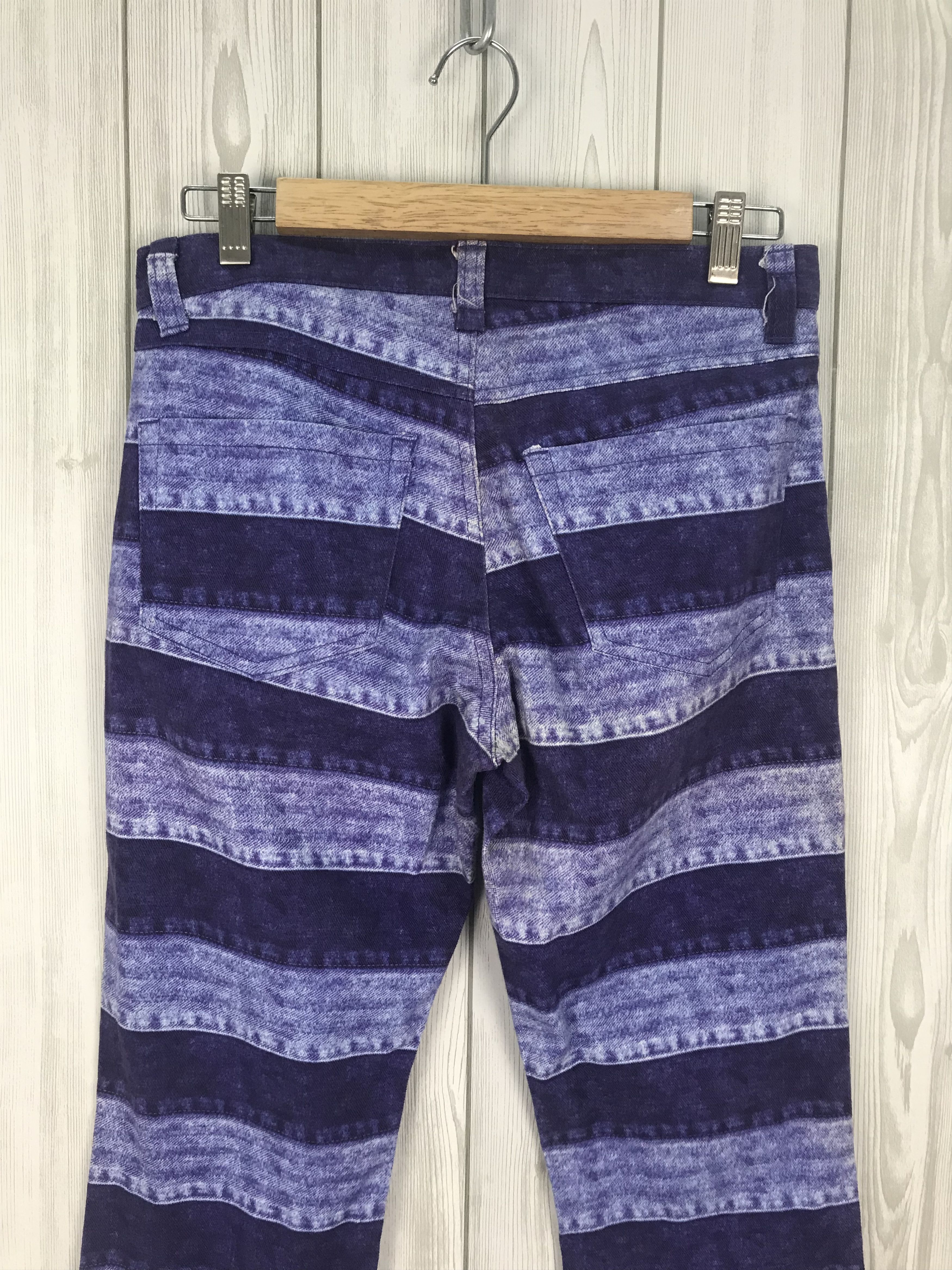 Hysteric Glamour Vintage 90s PILE OF TRASH Two Tone Flare Denim Jeans Size US 30 / EU 46 - 10 Thumbnail